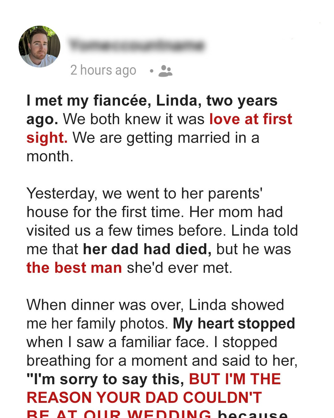 I Told My Fiancée That I Am the Reason Her Father Is Dead — Her Reaction Stunned Me