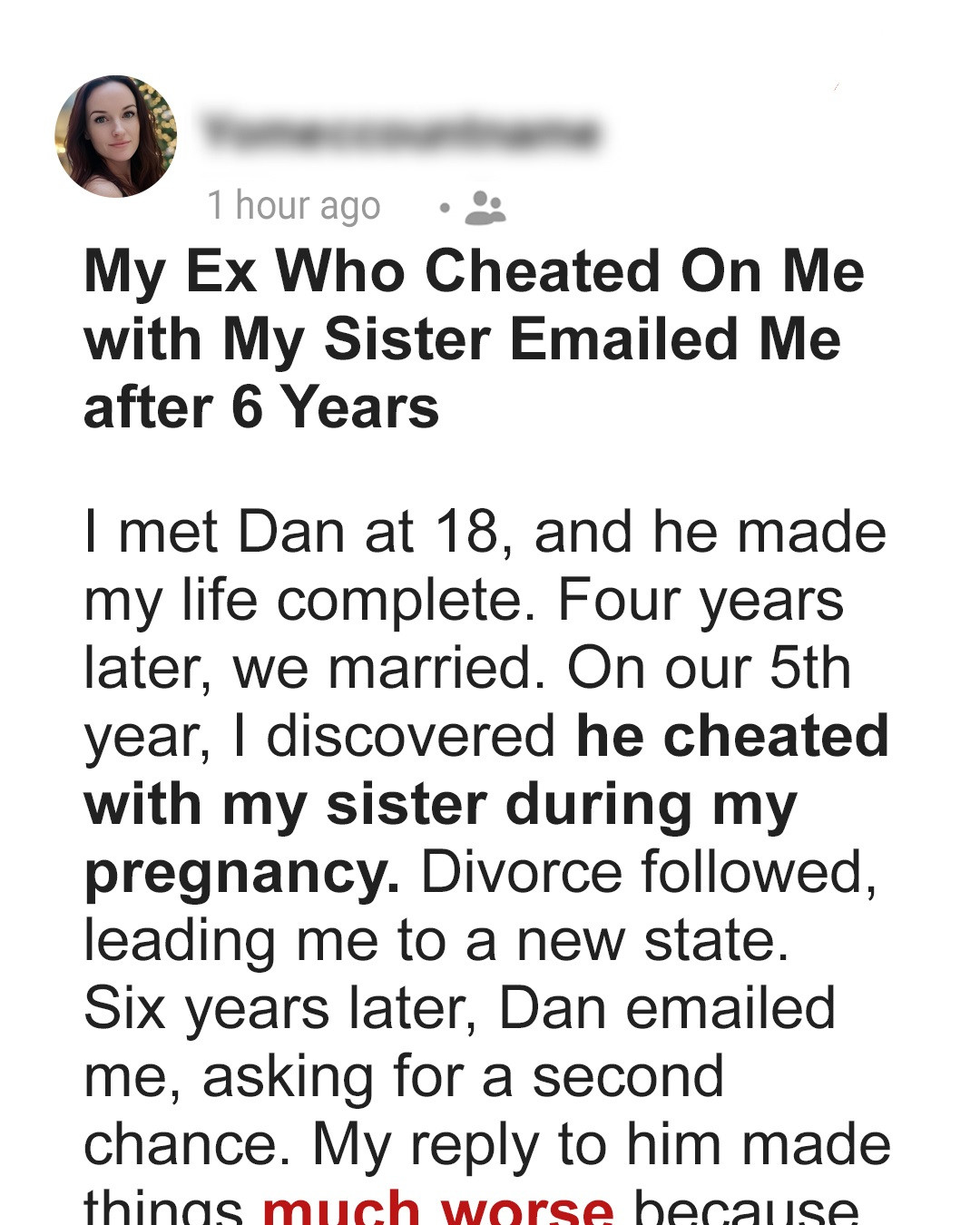 My Ex-husband Who Cheated On Me with My Sister Emailed Me after 6 Years