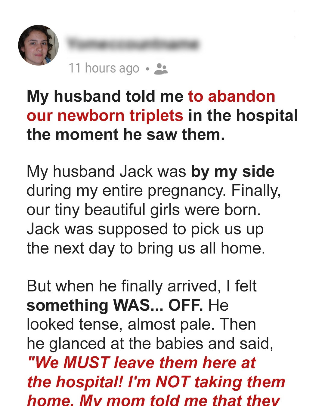 My Husband Came to Take Me and Our Newborn Triplets Home – When He Saw Them, He Told Me to Leave Them at the Hospital