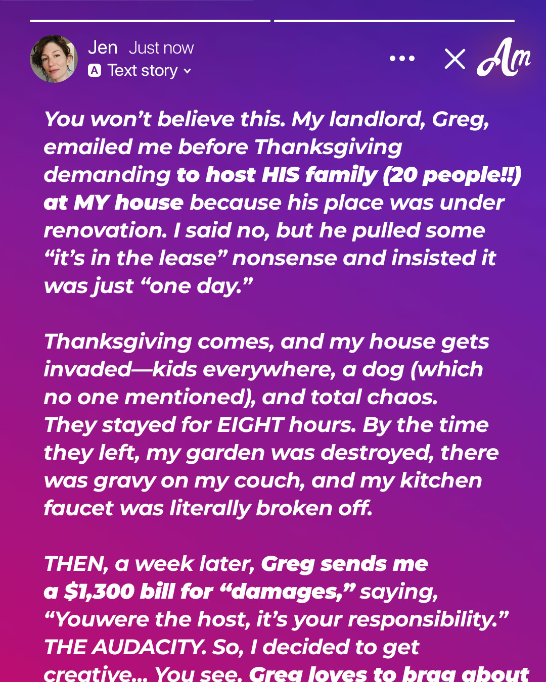 My Landlord Made Me Host His Family for Thanksgiving Dinner, Then Billed Me for Damages They Caused