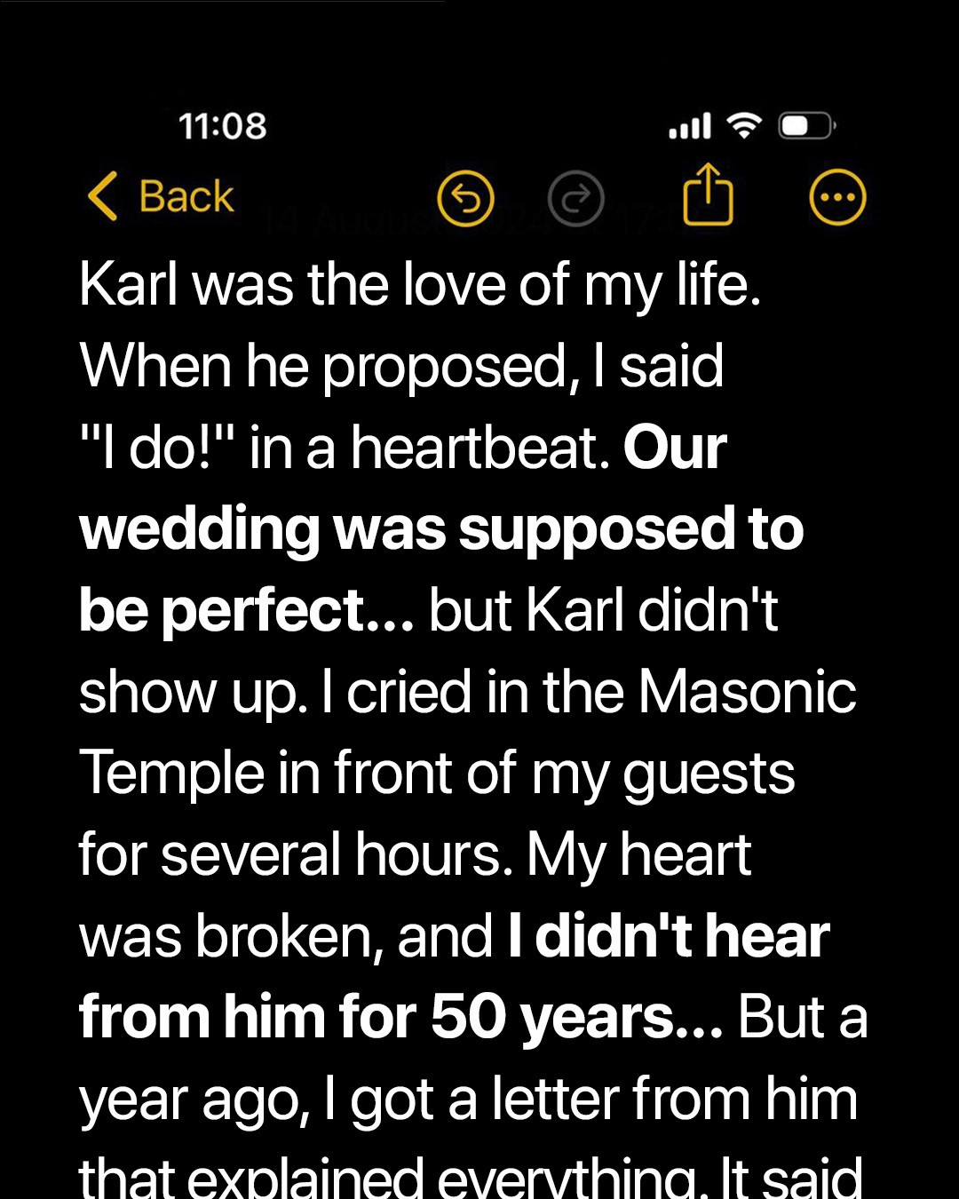 Poor Guy Escapes on His Wedding Day, 50 Years Later Bride Discovers It Was Her Father’s Plan – Story of the Day