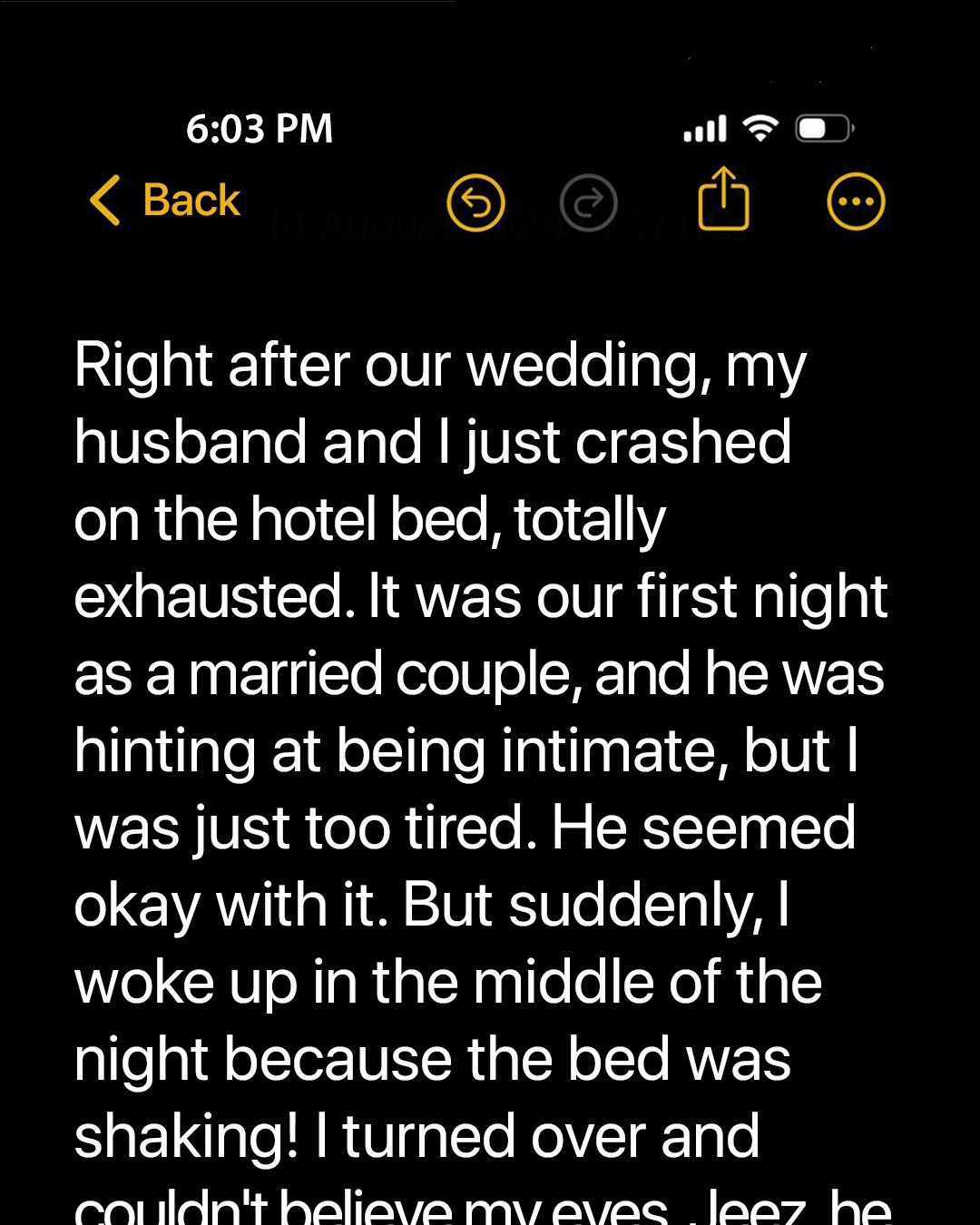 My Husband Turned Our Wedding Night into a Catastrophe – Story of the Day