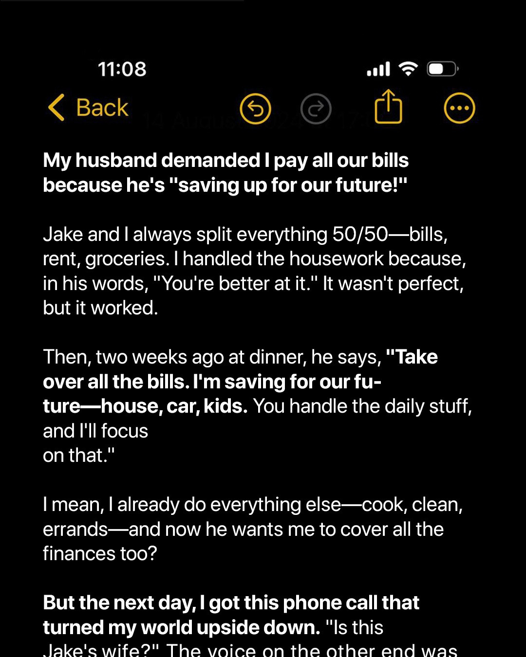 My Husband Demanded I Pay All Our Bills Because He Was ‘Saving up for Our Future’