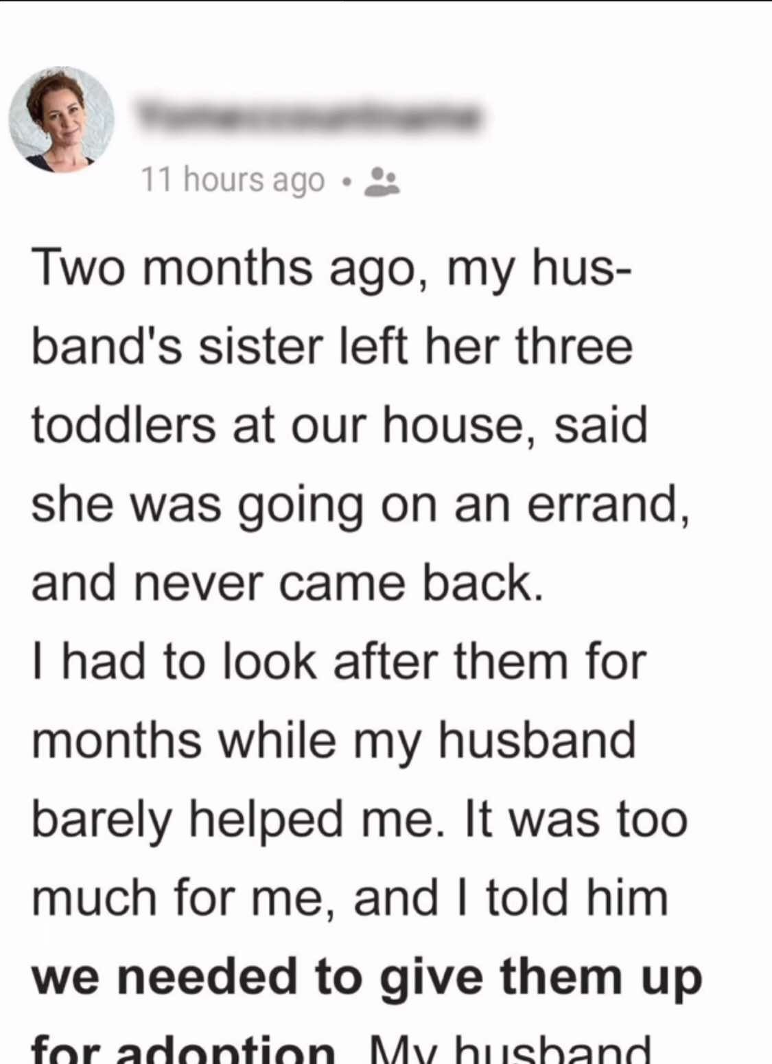 Woman Leaves Her 3 Little Kids with Her Brother & Never Returns — Wife Confronts Him