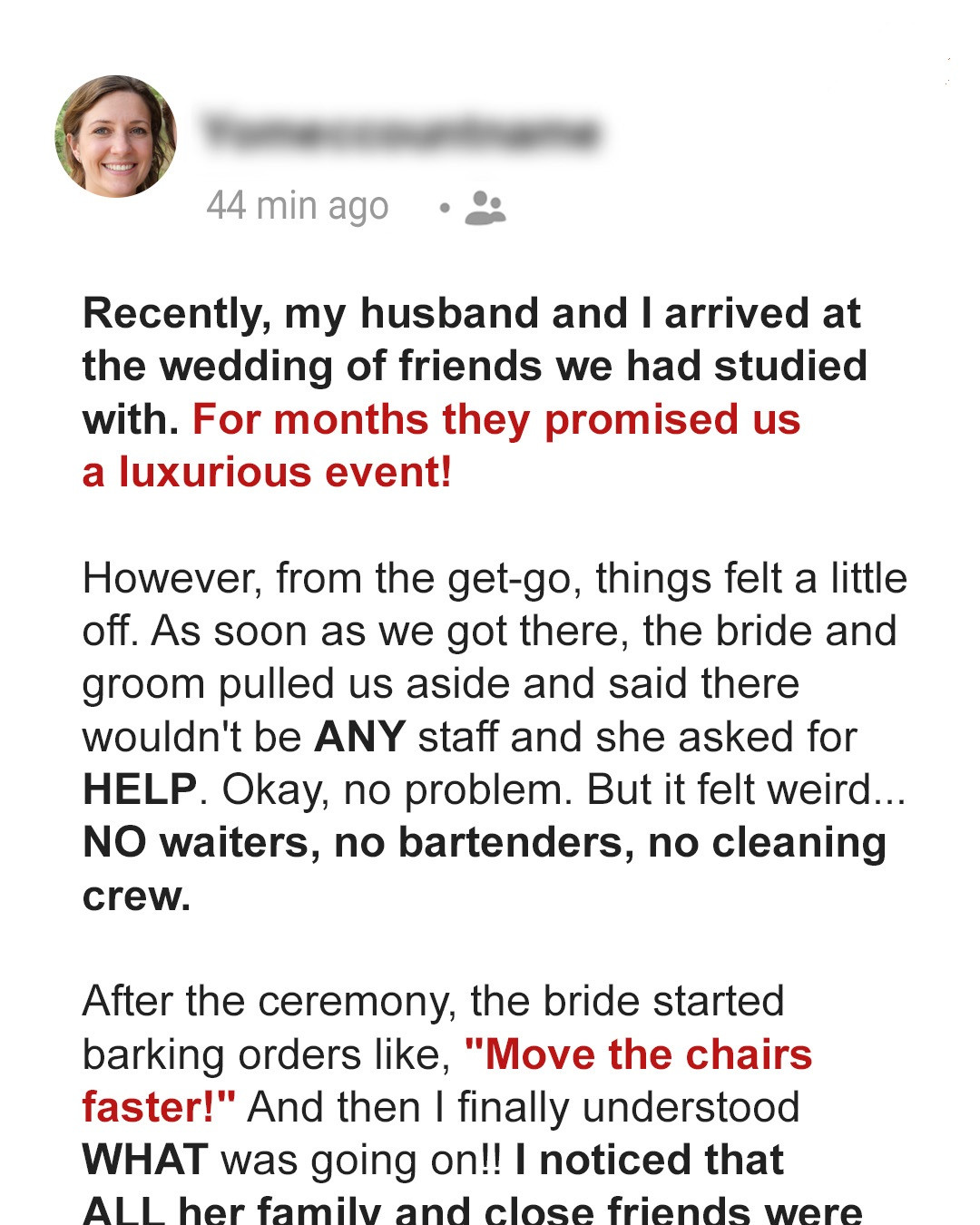 Bride and Groom Made Us Serve and Clean at Their Wedding – But Karma Didn’t Let Them Slide
