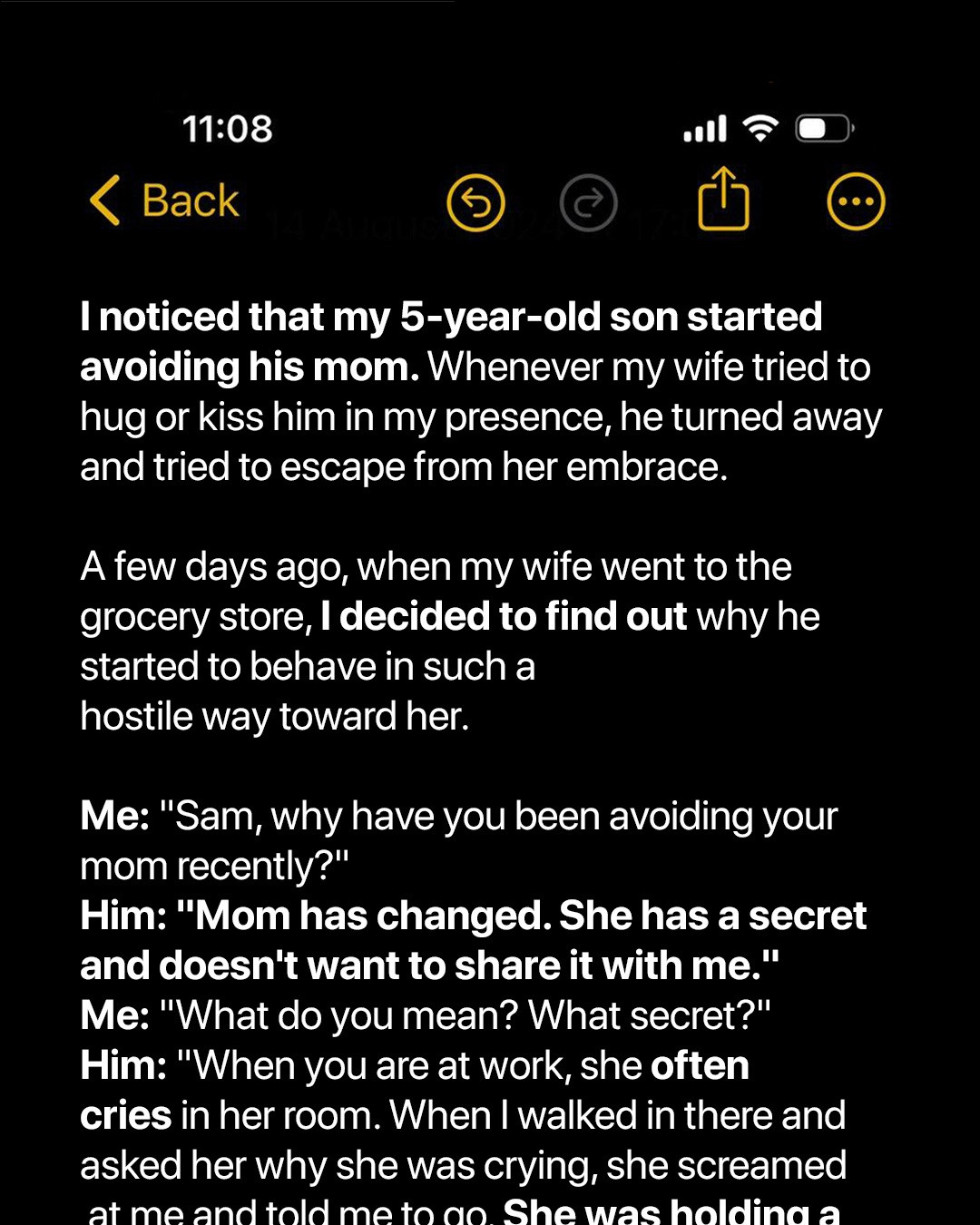 My 5-Year-Old Son Started Avoiding His Mom – His Reason Greatly Worried Me, So I Confronted My Wife