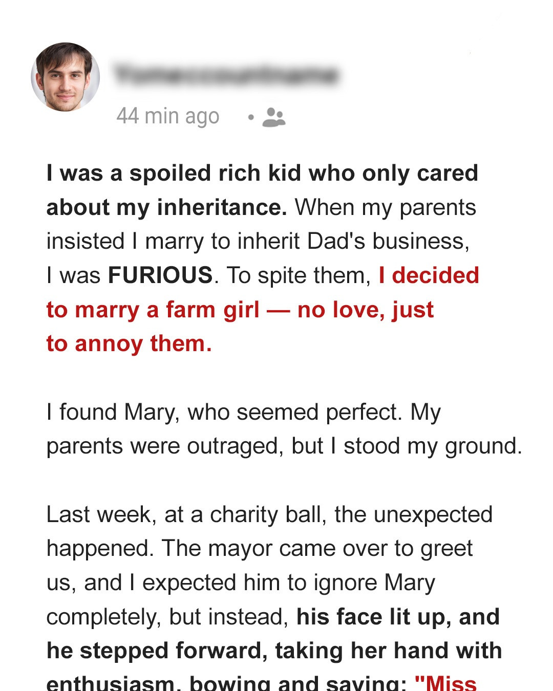 My Parents Demanded That I Get Married to Keep the Family Business, So I Chose a ‘Fresh-off-the-Farm’ Girl to Spite Them