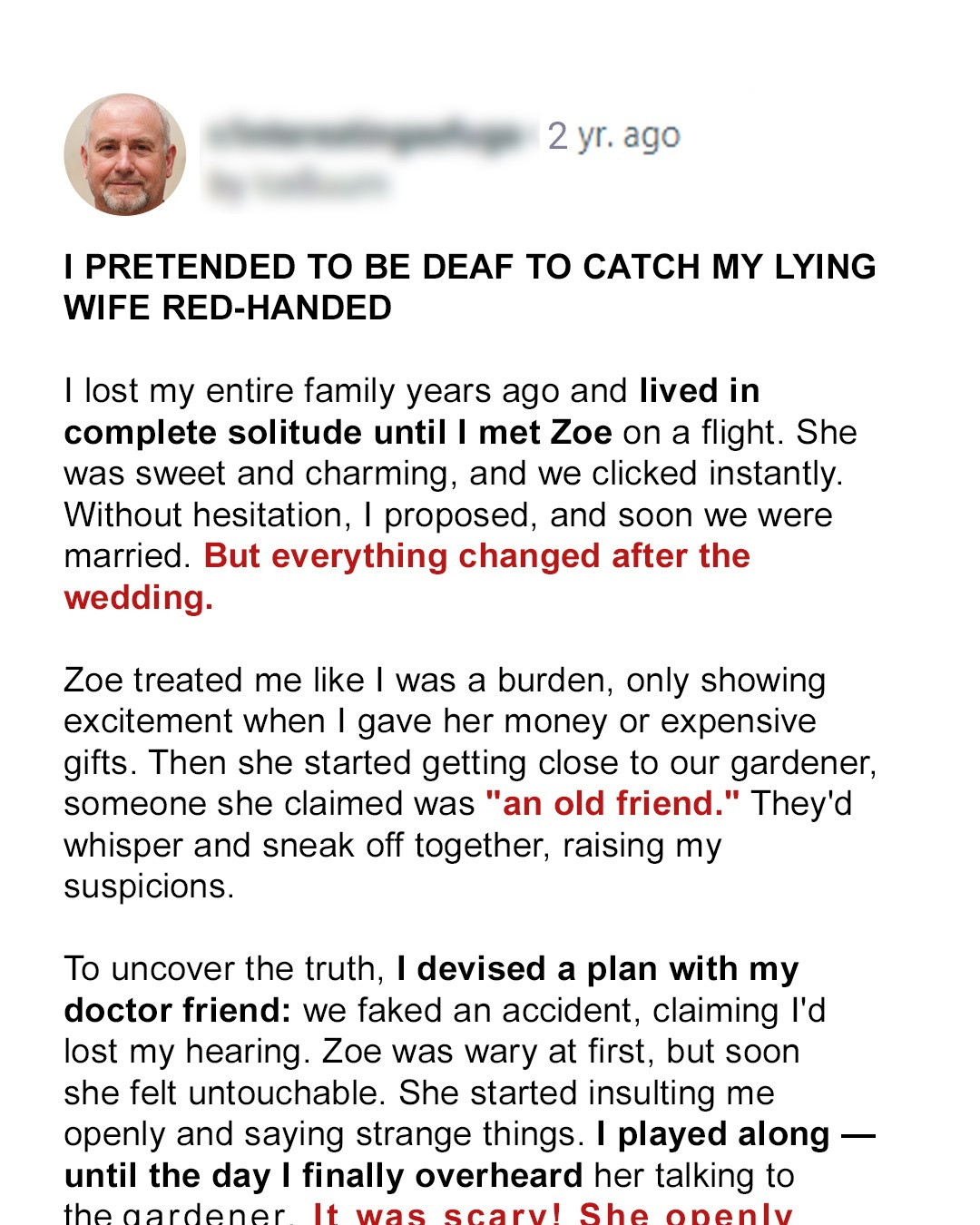 Rich Man Pretends to Be Deaf and Finds Out His Young Wife Is Plotting to Take His Property – Story of the Day