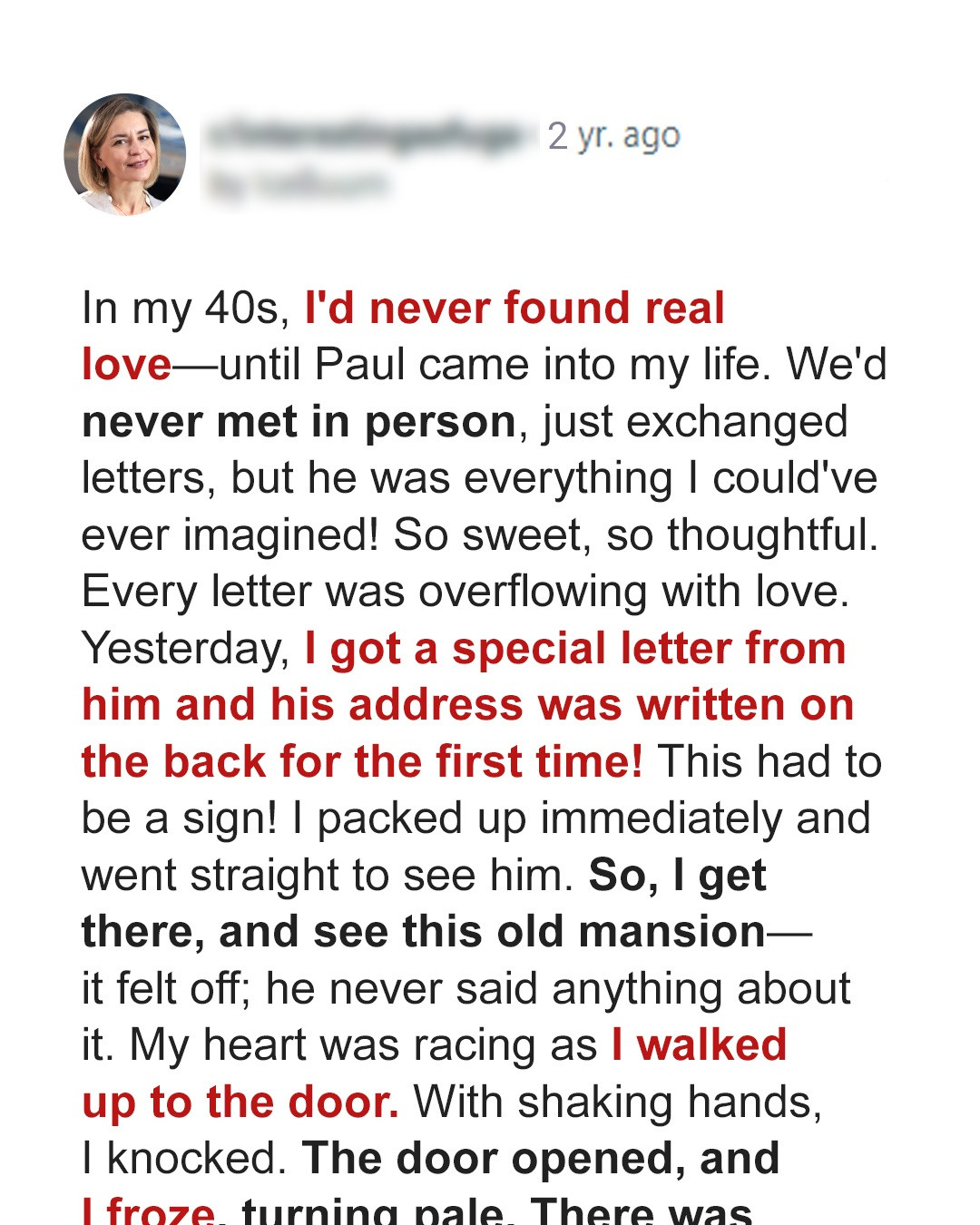 She Thought Years of Letters Had Created the Perfect Love Story, but Their Meeting Turned Into a Nightmare – Story of the Day