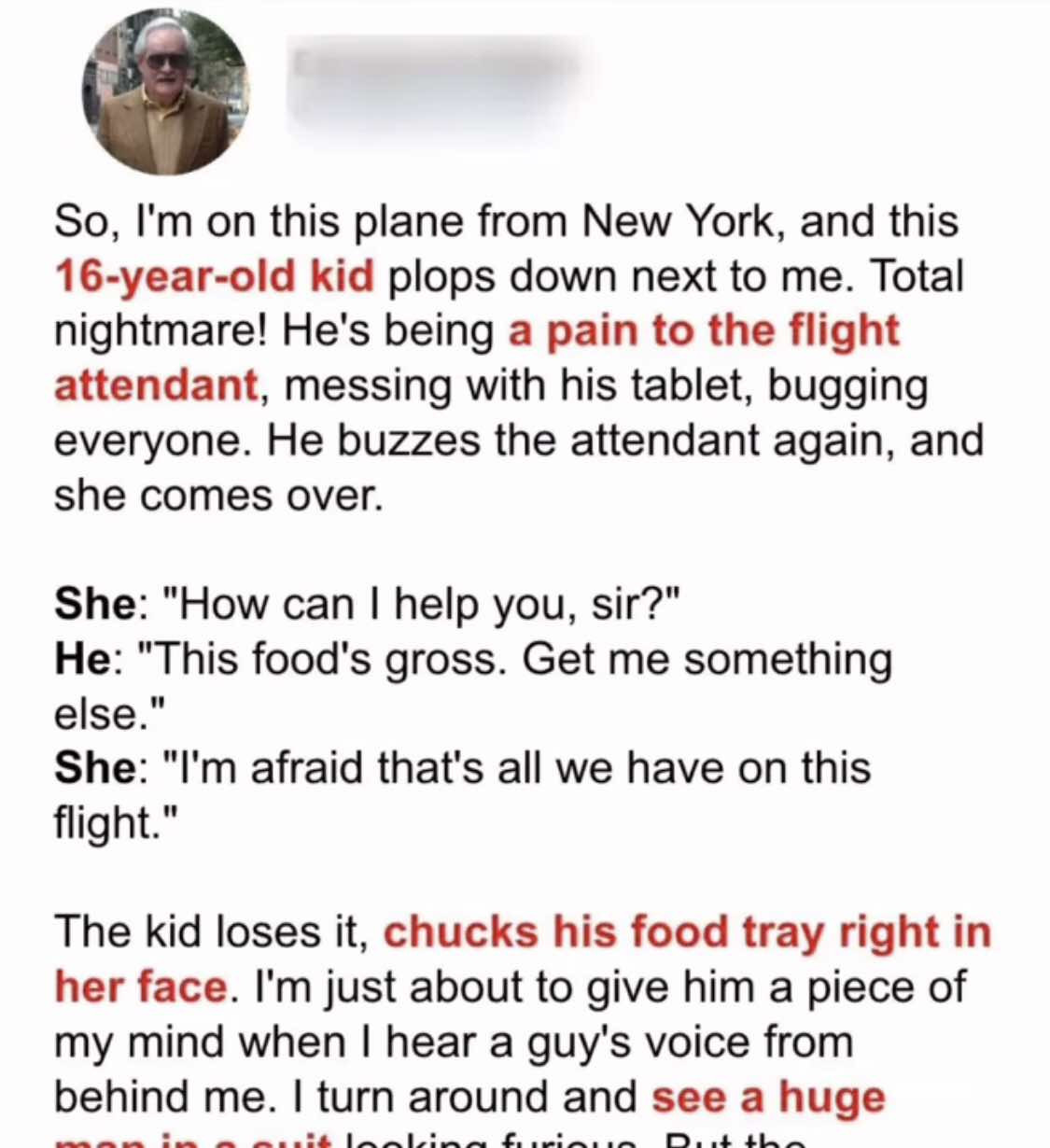 Spoiled Teen Mocks Stewardess Not Knowing His Rich Dad Has Been Watching Him – Story of the Day