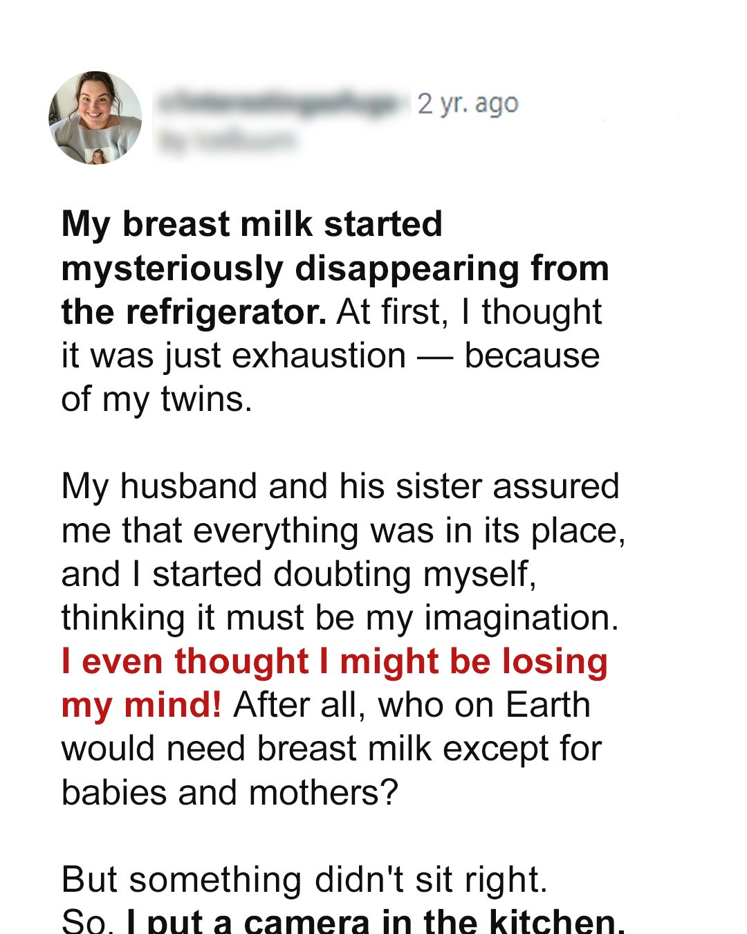 My Breast Milk Kept Disappearing from the Refrigerator – So I Hid a Baby Monitor in the Kitchen and Was Shocked to the Core