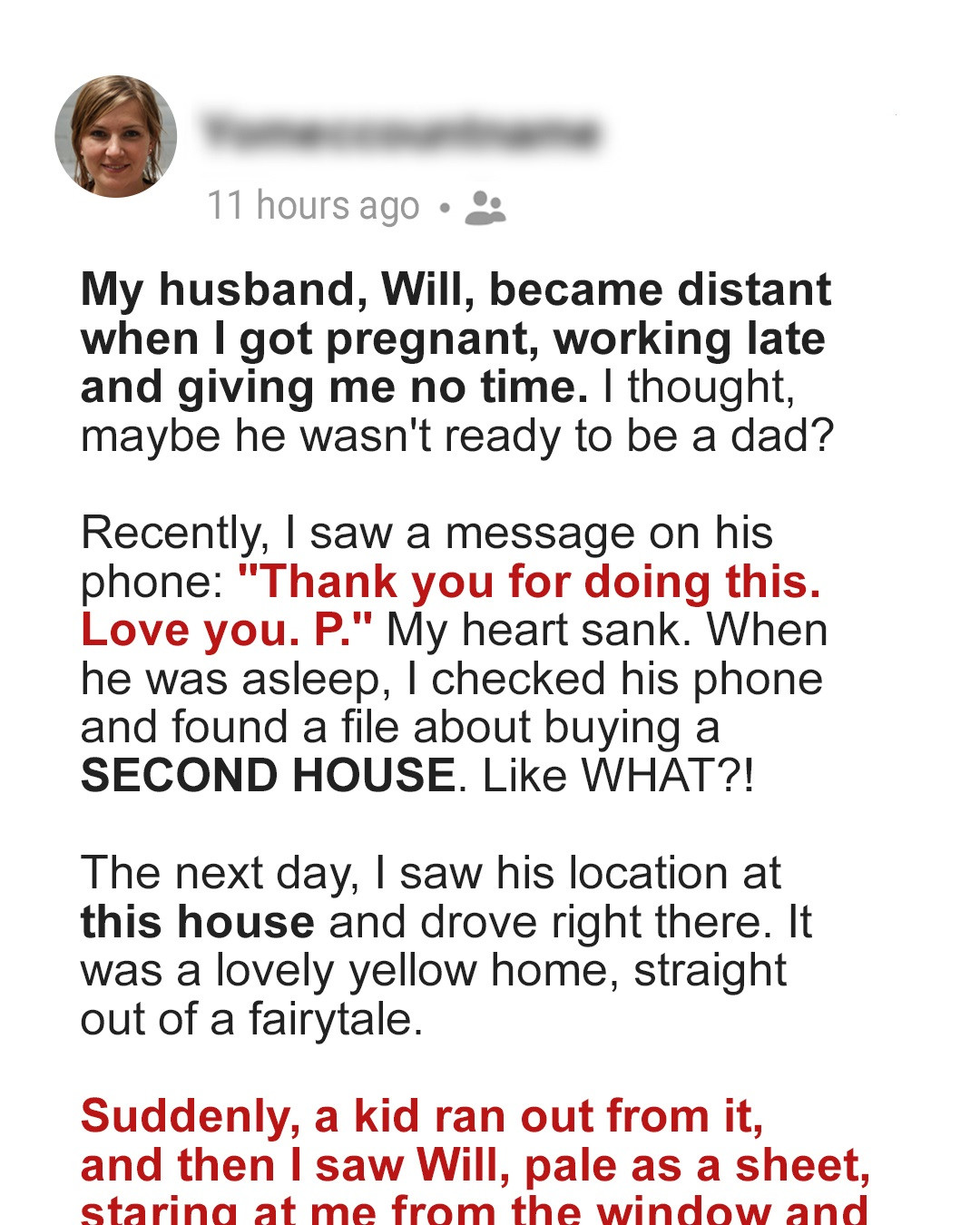 My Husband Secretly Bought a Second House – One Day, I Drove There and Was Shocked by What I Found