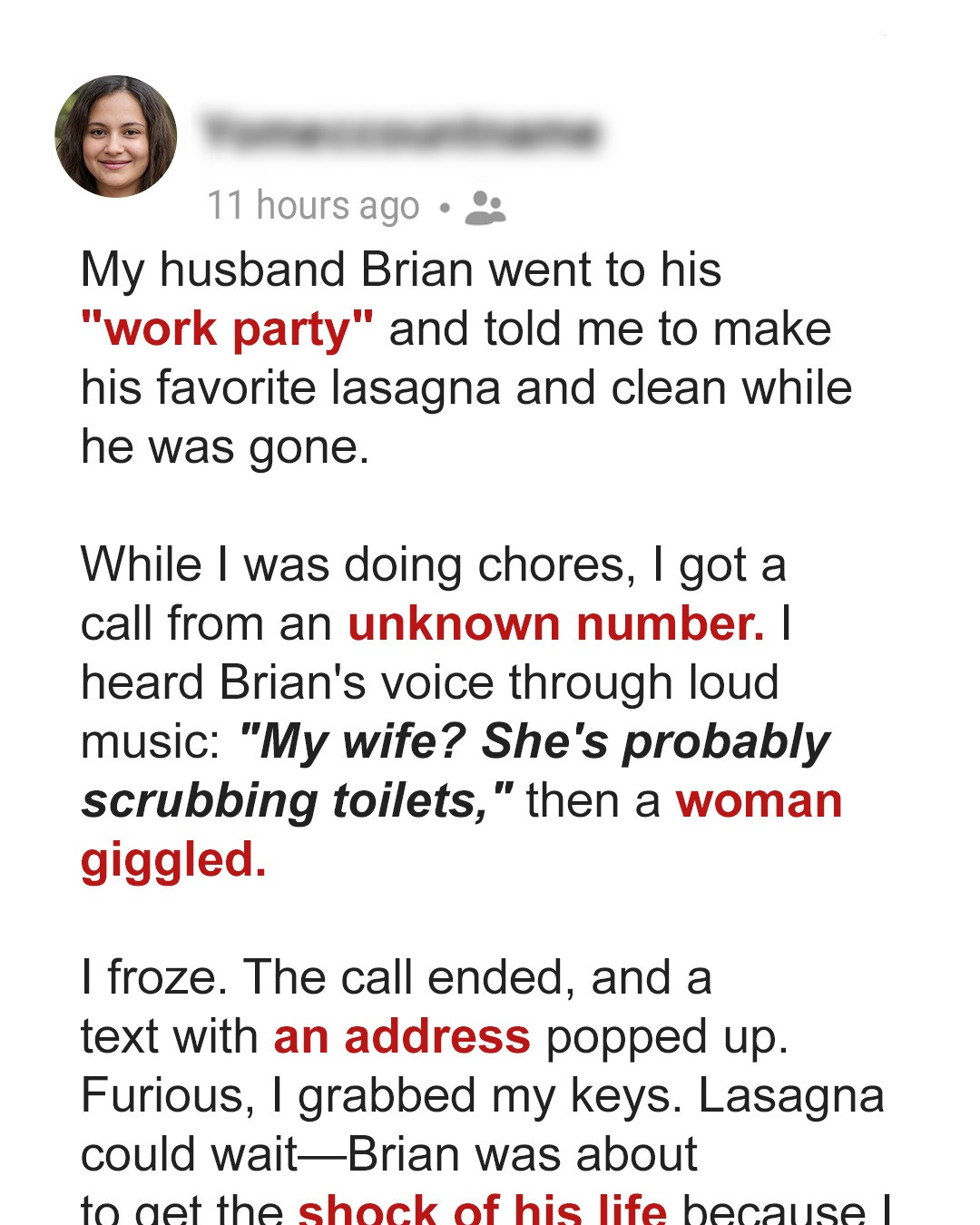 I Got a Call from an Unknown Number and Overheard My Husband Say, ‘My Wife’s Cooking and Cleaning Toilets While I’m Here with You, My Love’