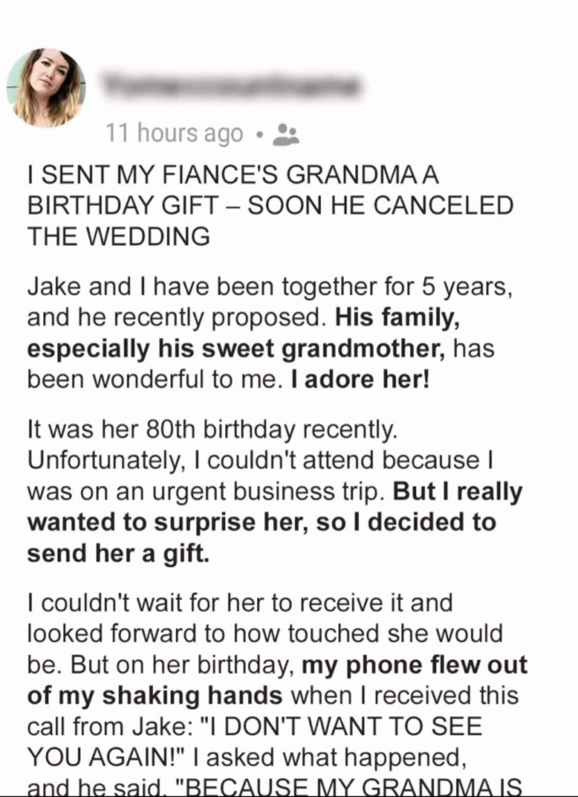 I Wanted to Congratulate My Fiance’s Grandma and Sent Her a Birthday Gift, but It Turned into a Nightmare