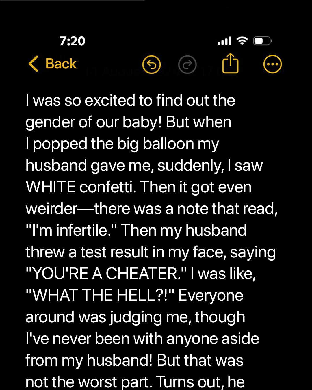 Gender Reveal Event Goes Awry as Husband Declares to Pregnant Wife He’s Sterile – Story of the Day