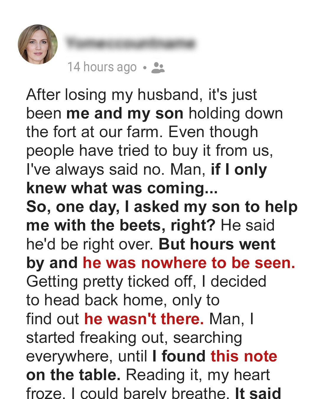 Son Runs Away from Home at 16, Comes Back at 29 to Find Only a Note in Deserted House – Story of the Day