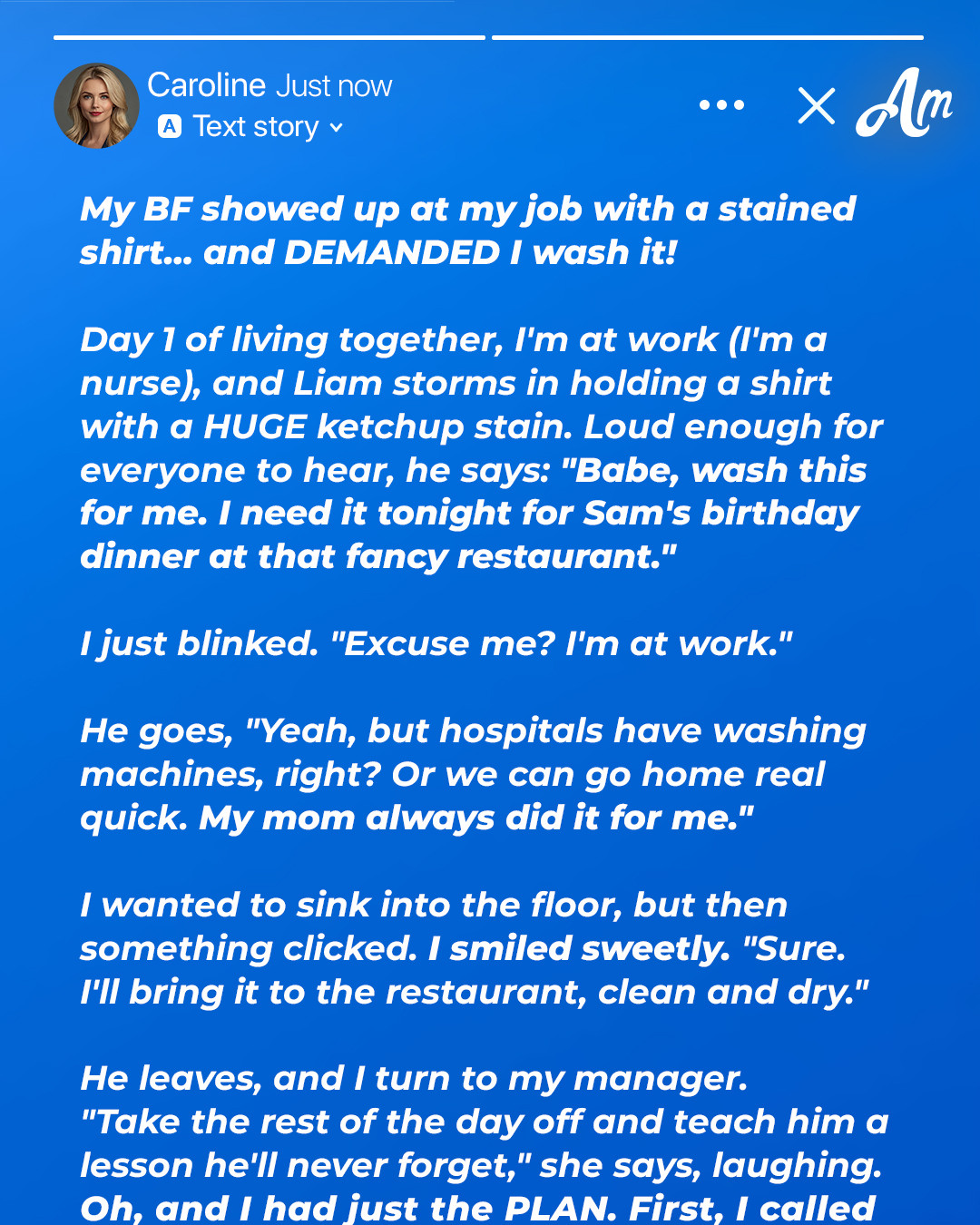 My Boyfriend Showed Up at My Workplace with a Stained Shirt, Demanding I Wash It Because ‘His Mom Always Did That’