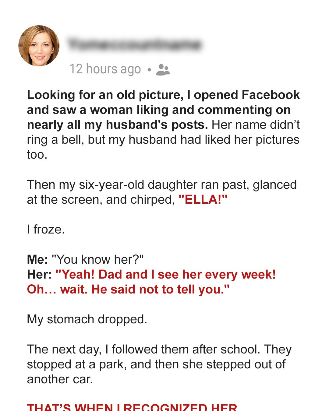 I Noticed Likes on My Husband’s Facebook Page from His Ex — Then My Little Daughter Said She Knows Her