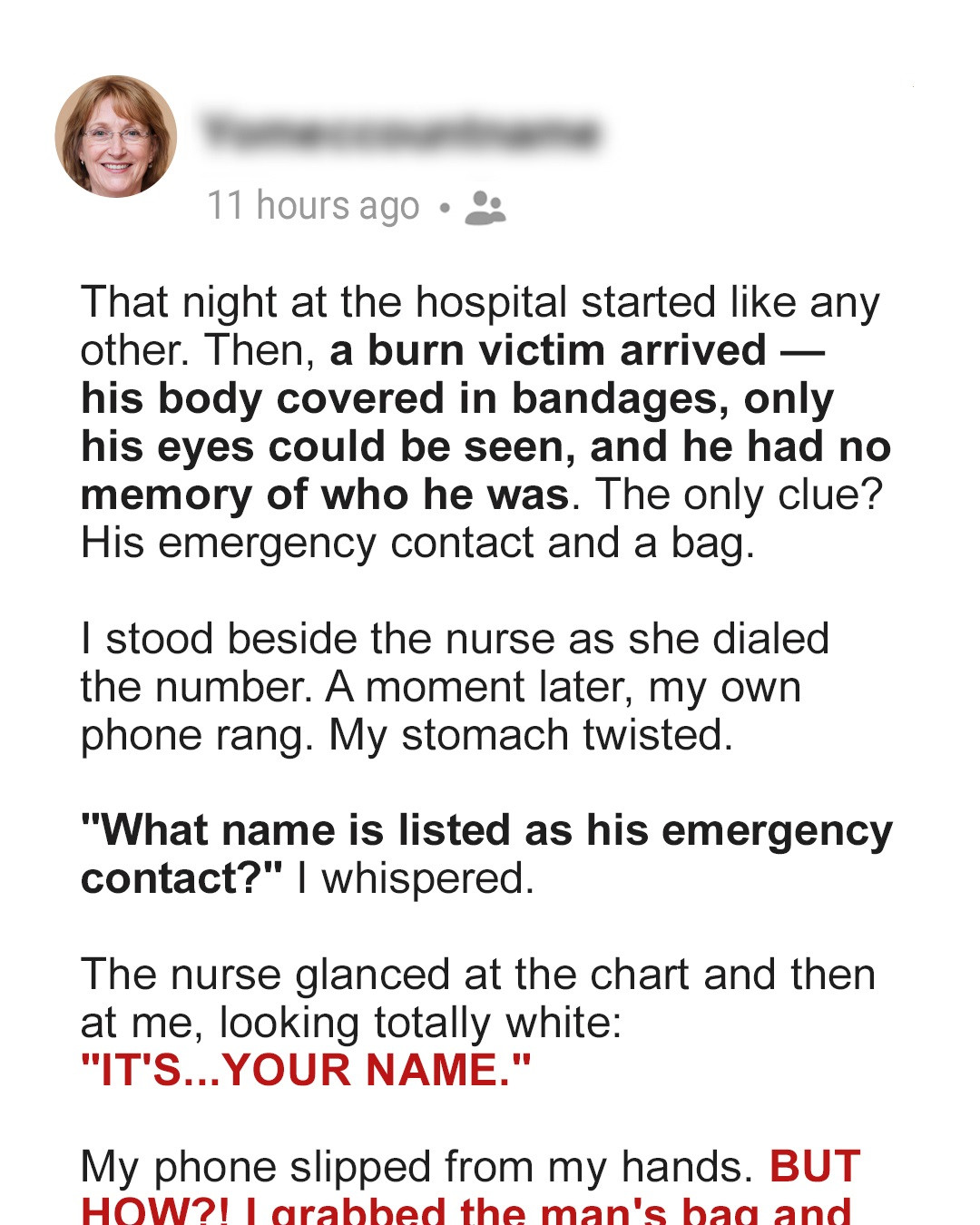 A Military Man with Burns and Amnesia Arrived at Our Hospital—When We Called His Wife, Everything Changed