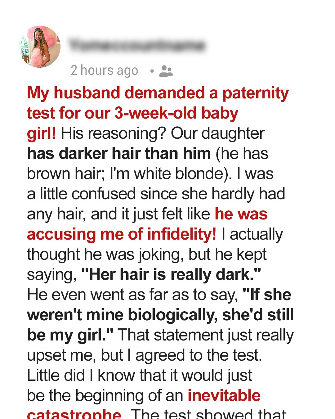 My Husband Demanded a Paternity Test for Our 3-Week-Old Baby – I Had No Idea It Was Just the Beginning of an Inevitable Catastrophe