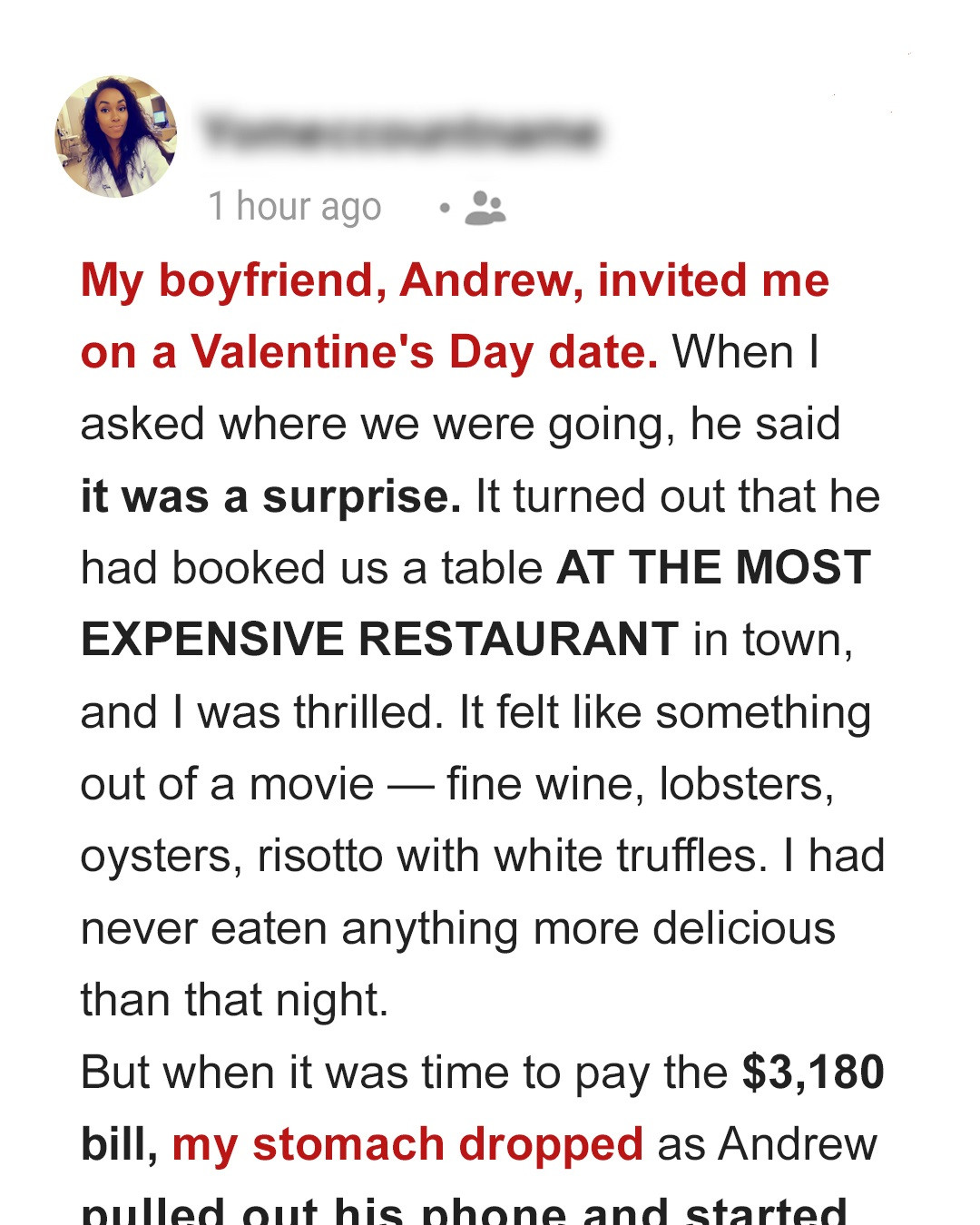 My Boyfriend Invited Me on a Surprise Valentine’s Day Date — It Turned Into a Nightmare I Never Saw Coming