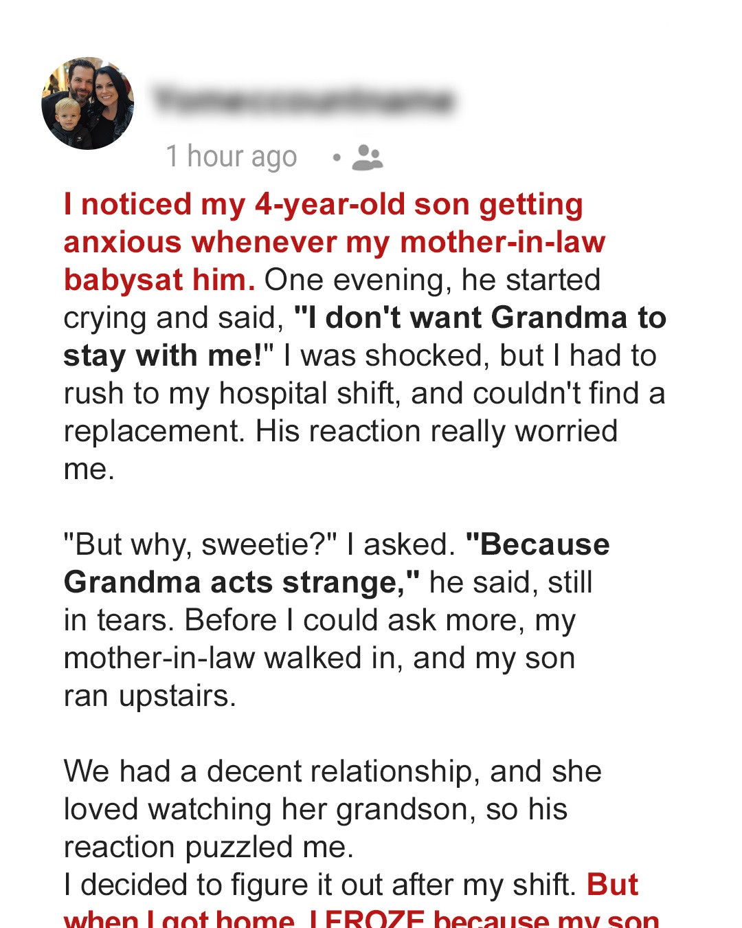 My 4-Year-Old Son Got Extremely Upset Every Time My MIL Babysat Him – When I Found Out Why, I Got Revenge