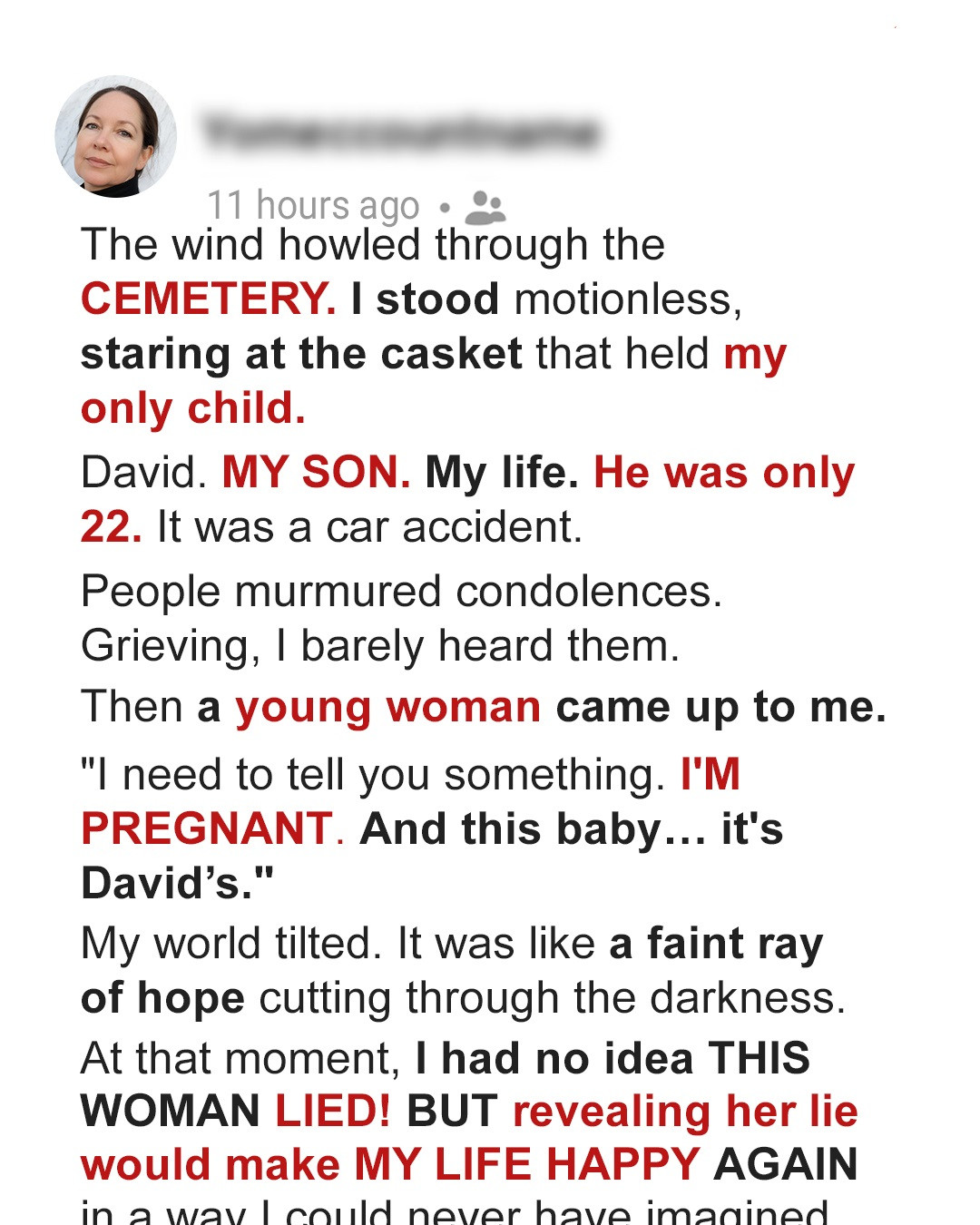 A Stranger Told Me She Was Pregnant with My Late Son’s Baby – Her Lie Shattered Me, but It Led to a New Beginning