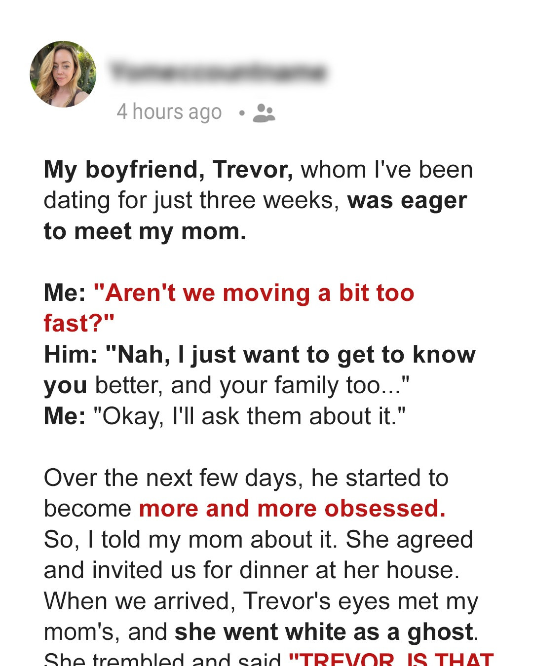 My Boyfriend Was Eager to Meet My Mom – I Was Stunned at the Outcome of Their Meeting
