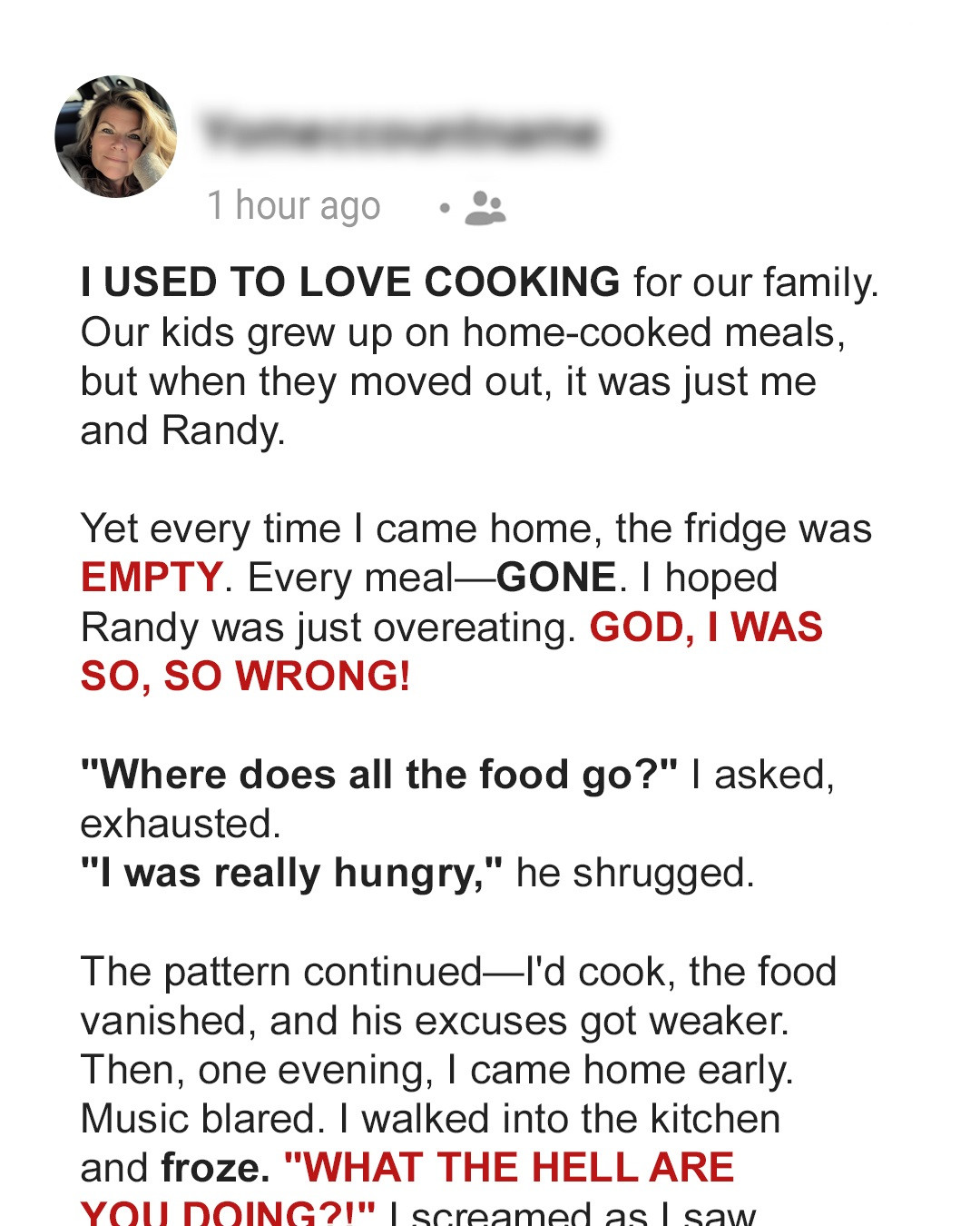 My Fridge Was Always Empty Despite My Cooking — One Evening, I Came Home Early and Finally Learned Where the Meals Had Gone