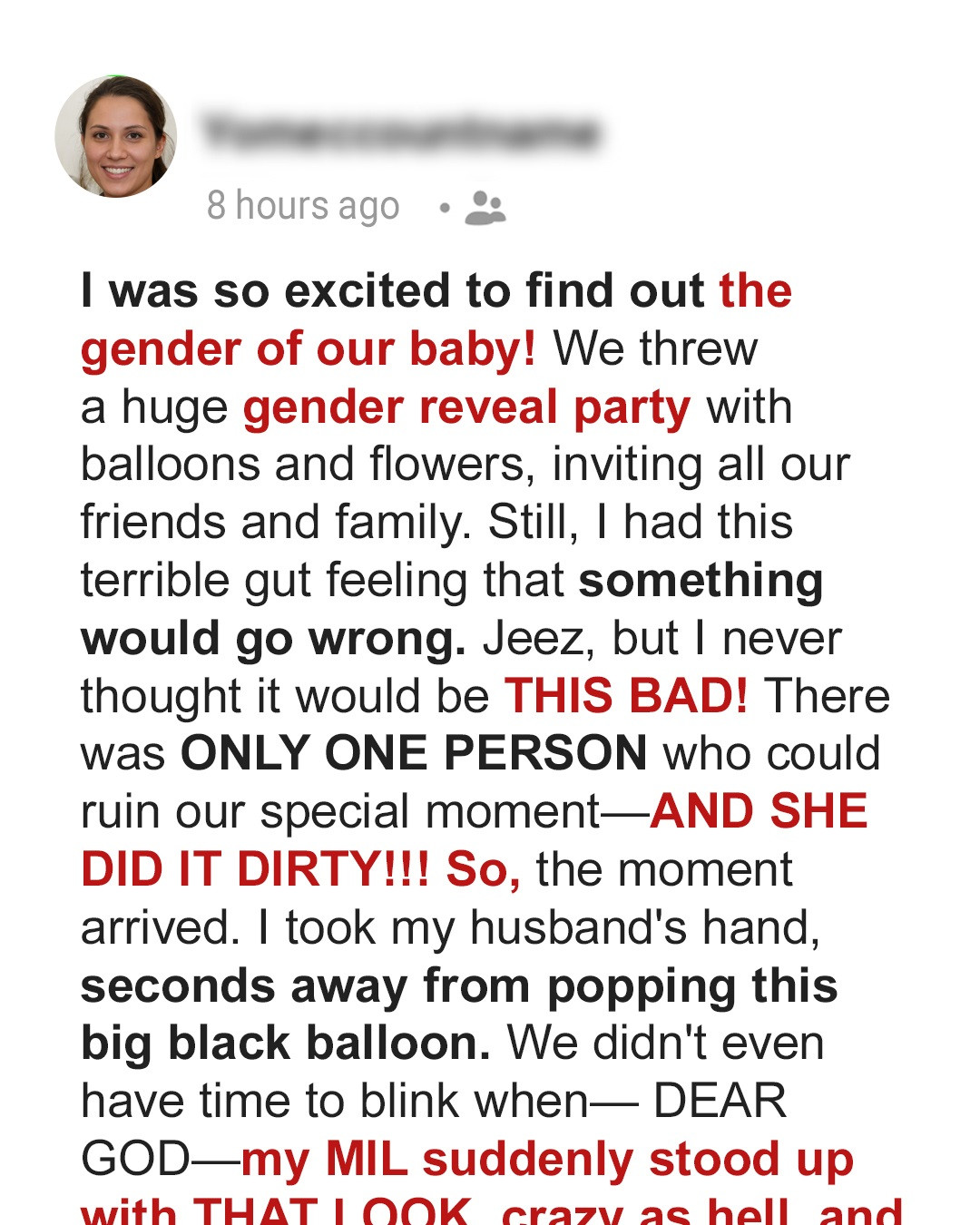 My MIL Sabotaged Our Gender Reveal but Regret Hit Her Harder than She Could Imagine — Story of the Day