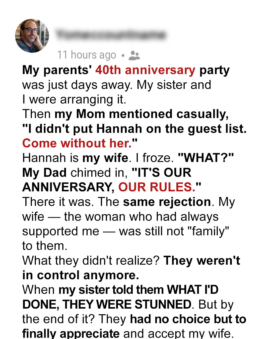 My Parents Refused to Invite My Wife to Their Anniversary Party – So I Made Sure They Finally Respected Her