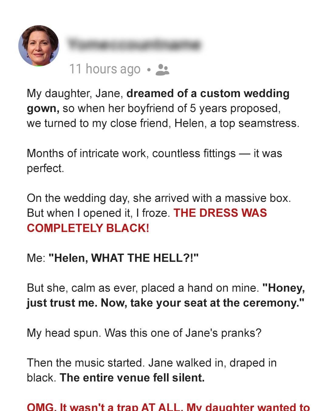 My Daughter’s Wedding Dress Arrived Completely Black — but That Wasn’t the Real Disaster