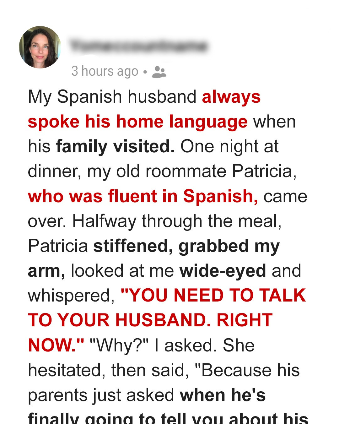 My Spanish Husband Always Spoke His Native Language with His Parents—Until My Friend Uncovered His Biggest Lie