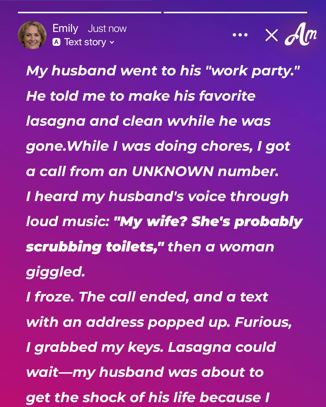 I Got a Call from an Unknown Number and Overheard My Husband Say, ‘My Wife’s Cooking and Cleaning Toilets While I’m Here with You, My Love’