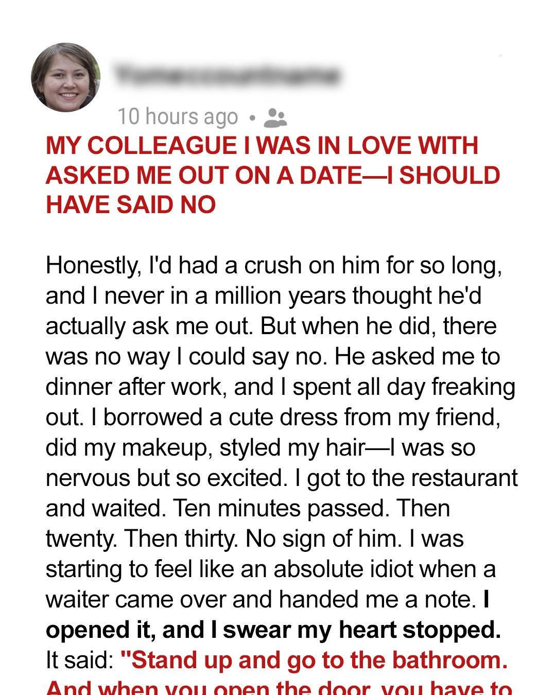 My Colleague Asked Me Out on a Date—I Should Have Said No