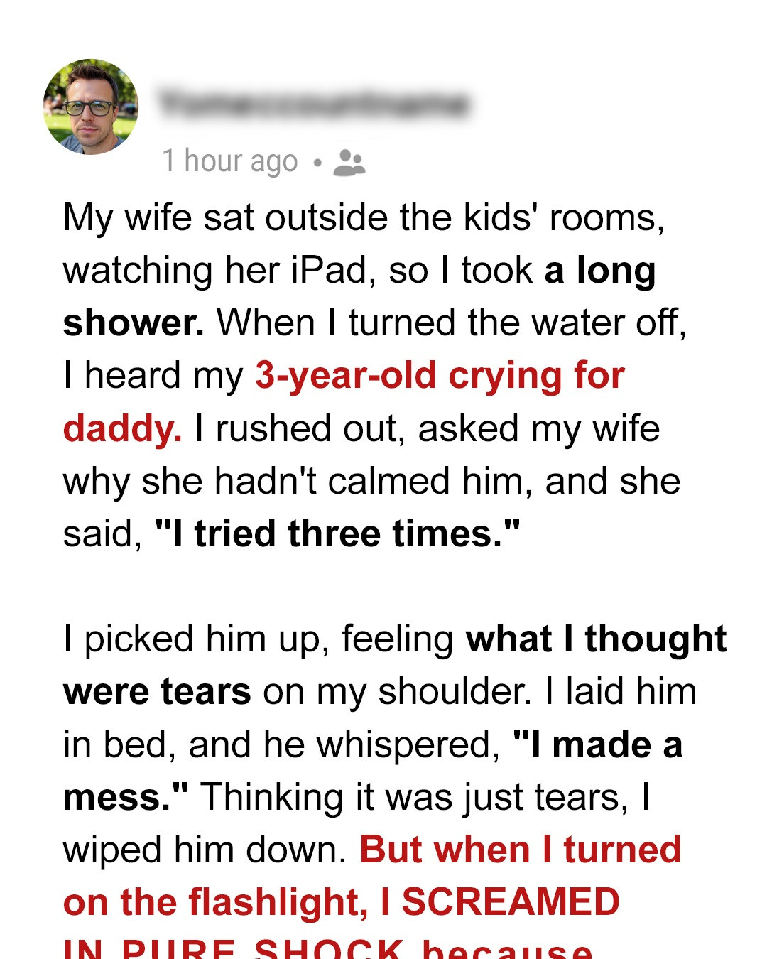 I Heard Our Baby Crying While I Was in the Shower & My Wife Was Watching TV – When I Entered His Room, I Screamed in Shock