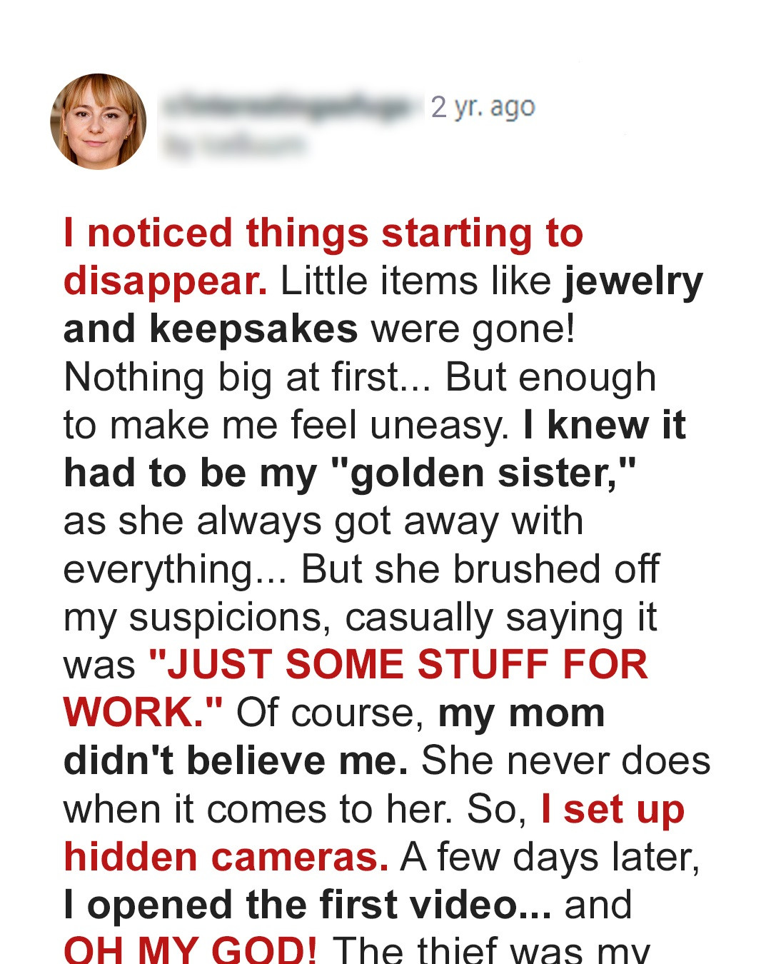 I Noticed Things Disappearing from My Sick Mother’s House, so I Installed Hidden Cameras and What I Saw Shocked Me — Story of the Day