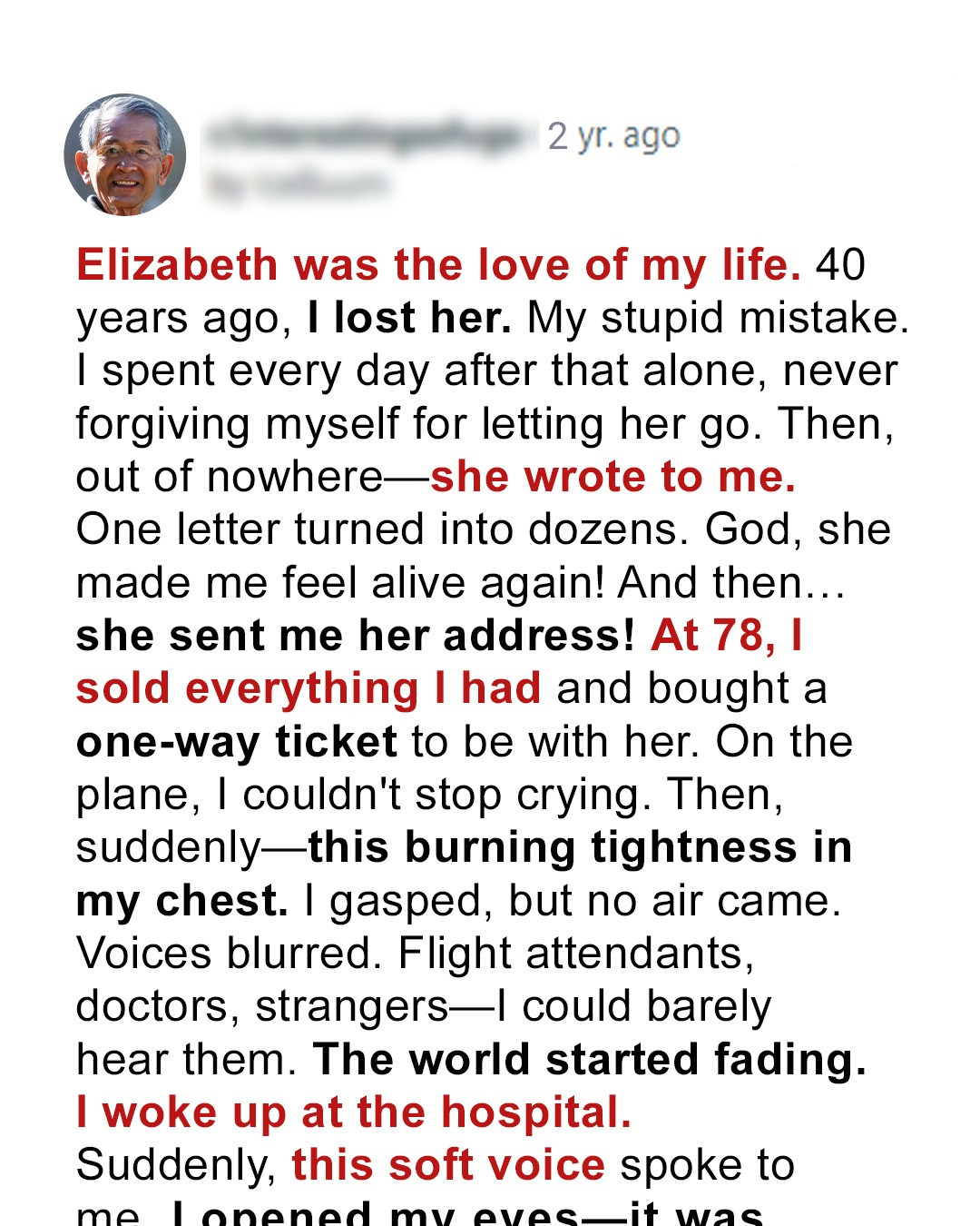 At 78, I Sold Everything and Bought a One-Way Ticket to Reunite with the Love of My Life, but Fate Had Other Plans — Story of the Day