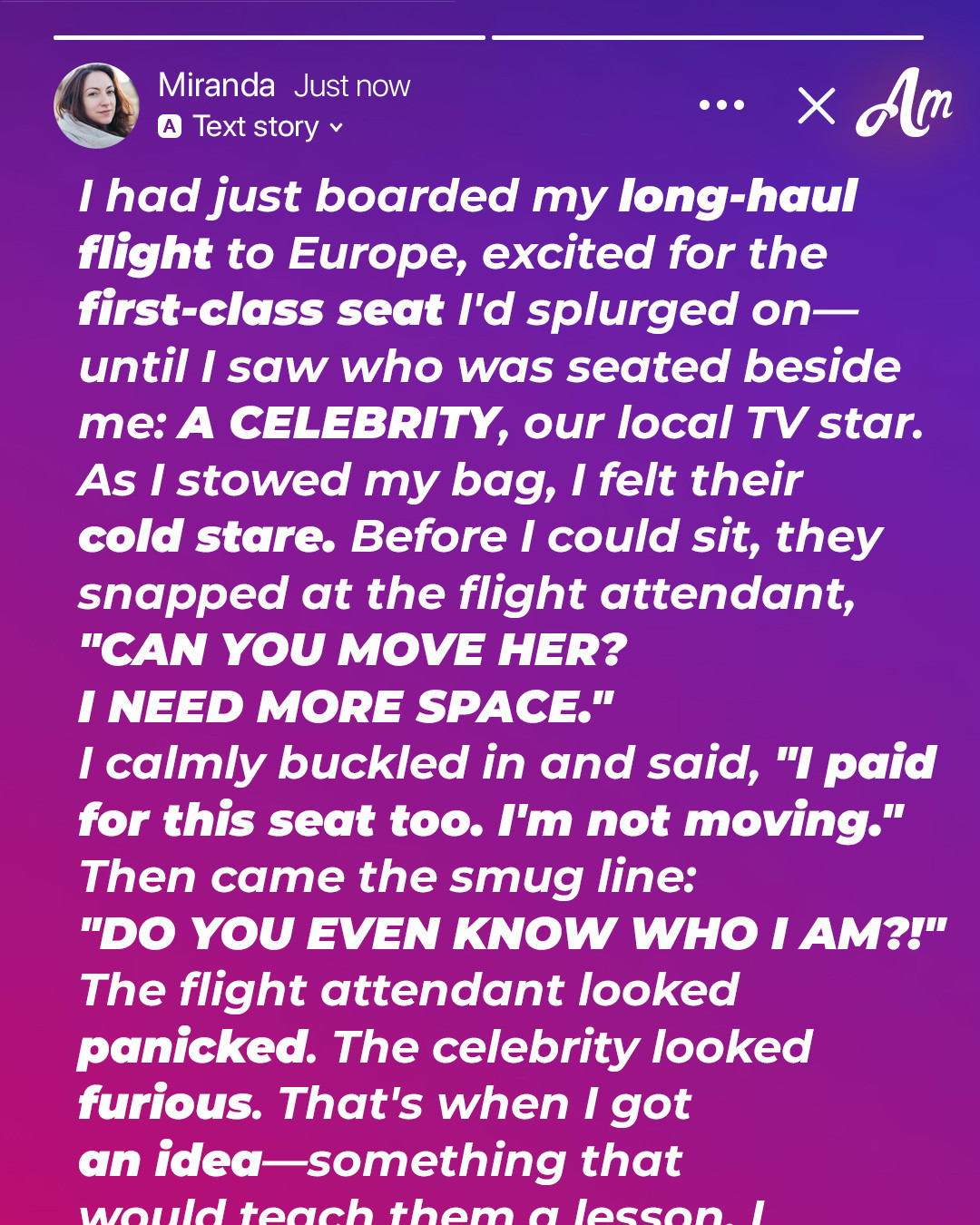 Entitled Celebrity Demanded the Stewardess Move Me from My Rightful First-Class Seat – I Taught Him a Lesson in Respect