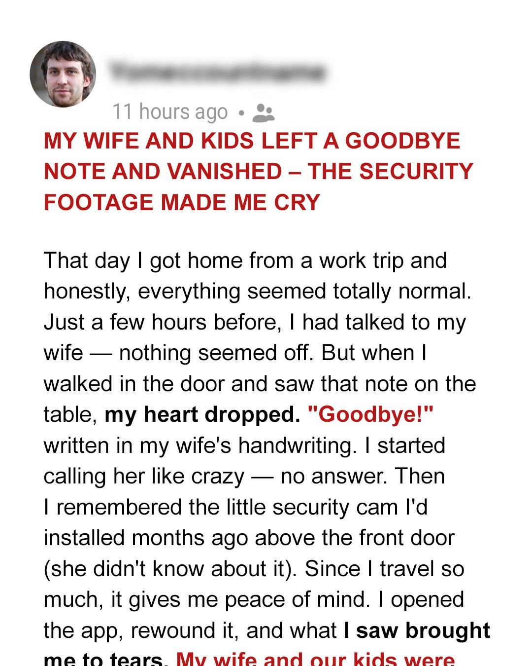 My Wife and Kids Left a Goodbye Note and Vanished – The Security Footage Made Me Cry