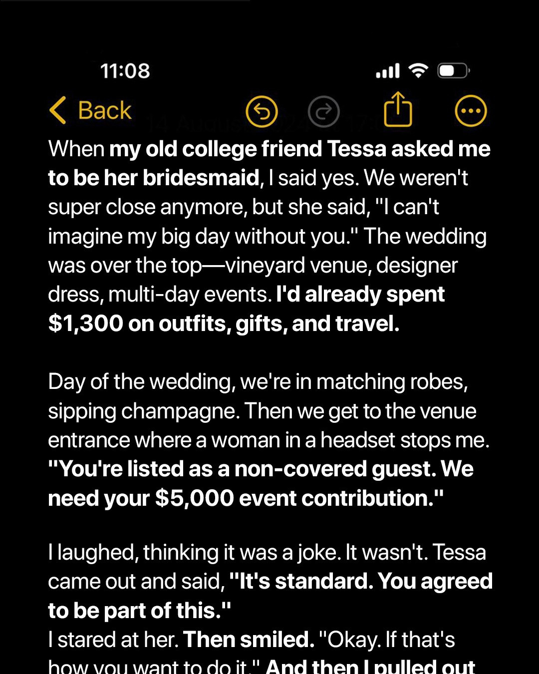 My Friend Asked Me to Be Her Bridesmaid—Then I Was Hit with a $5,000 Charge at the Venue Entrance