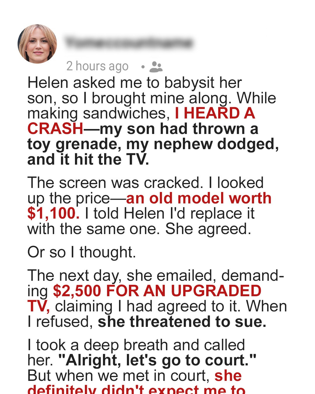 My Kid Broke My SIL’s TV Screen, and I Was Ready to Pay for It — but Then She Demanded an Upgraded Version