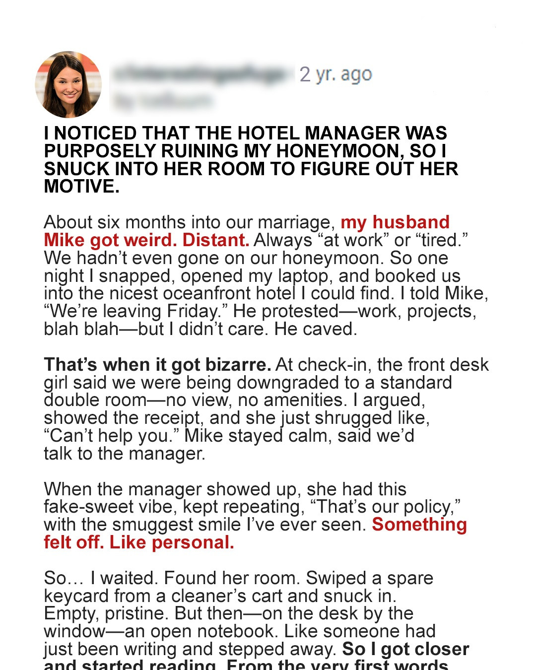 The Hotel Manager Seemed Determined to Ruin My Honeymoon, but Sneaking Into His Room Revealed Everything – Story of the Day