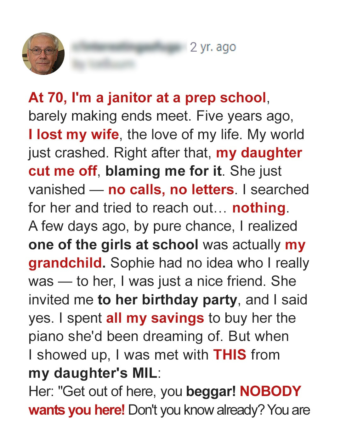 My Daughter’s MIL Called Me a Beggar and Kicked Me Out of My Granddaughter’s Birthday Party – Story of the Day