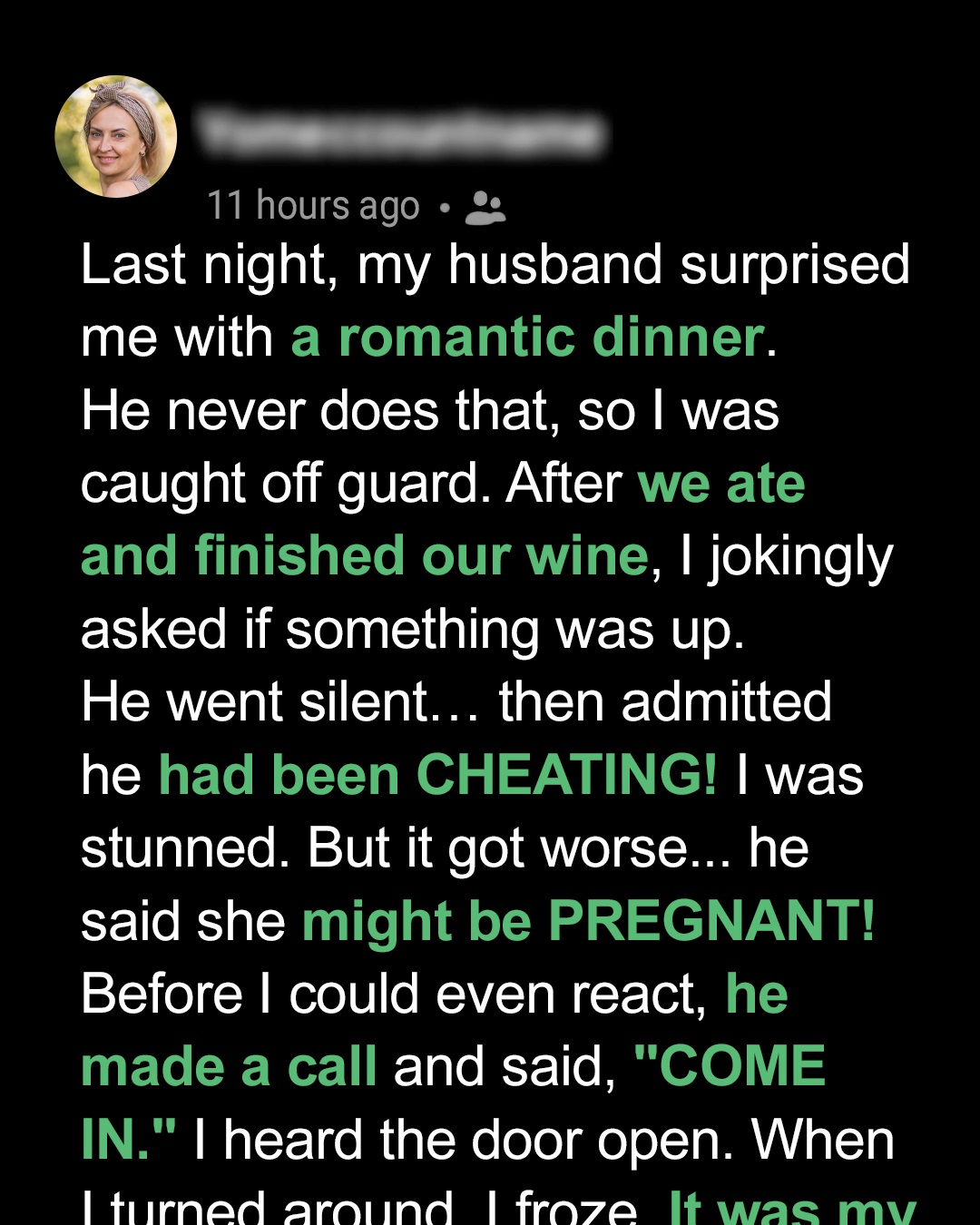 My Husband Unexpectedly Surprised Me with a Romantic Dinner, but There Was a Terrible Reason behind It