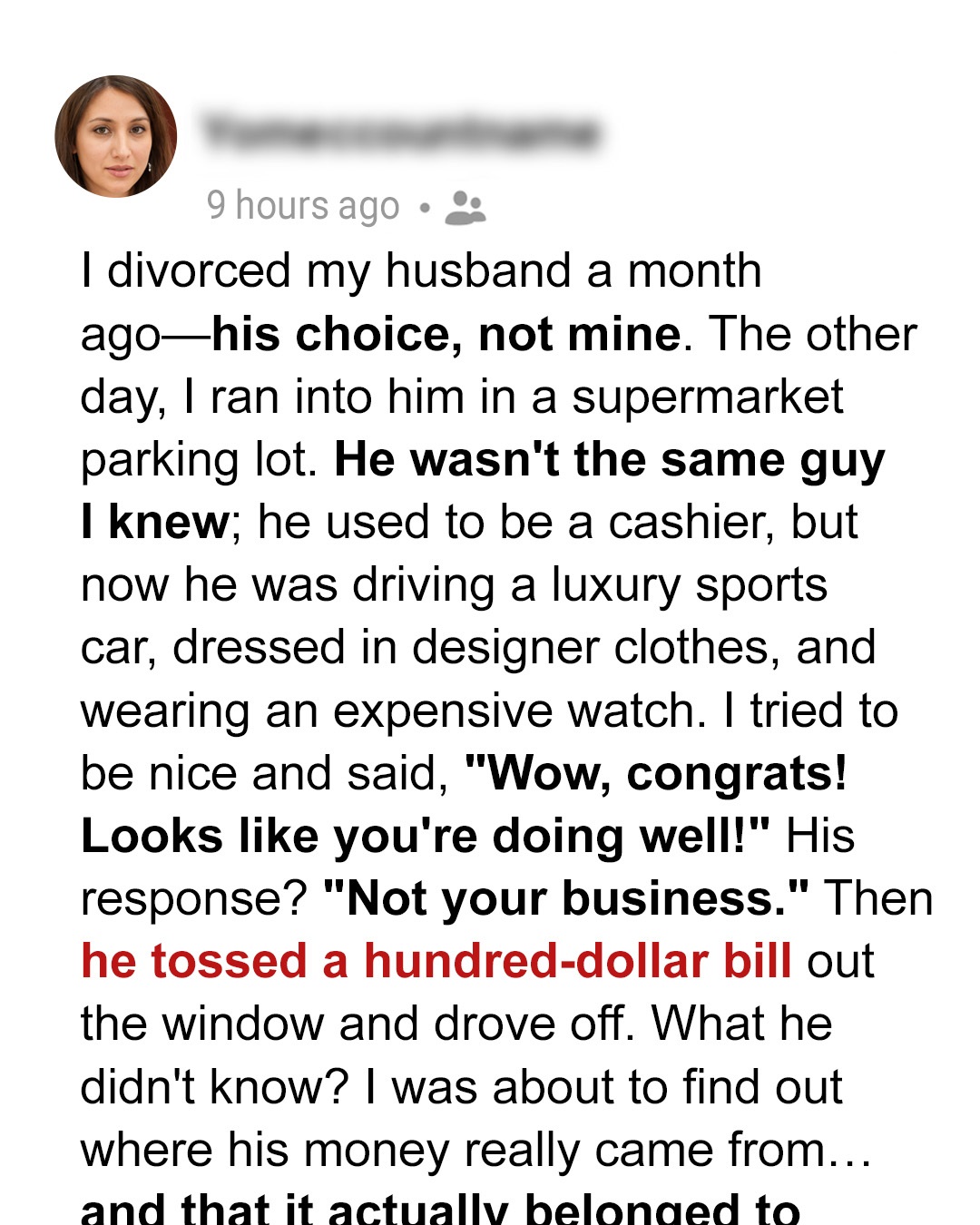 My Ex, a Cashier, Started Driving a Sports Car and Wearing Designer Clothes – I Found Out That Money Actually Belonged to Me