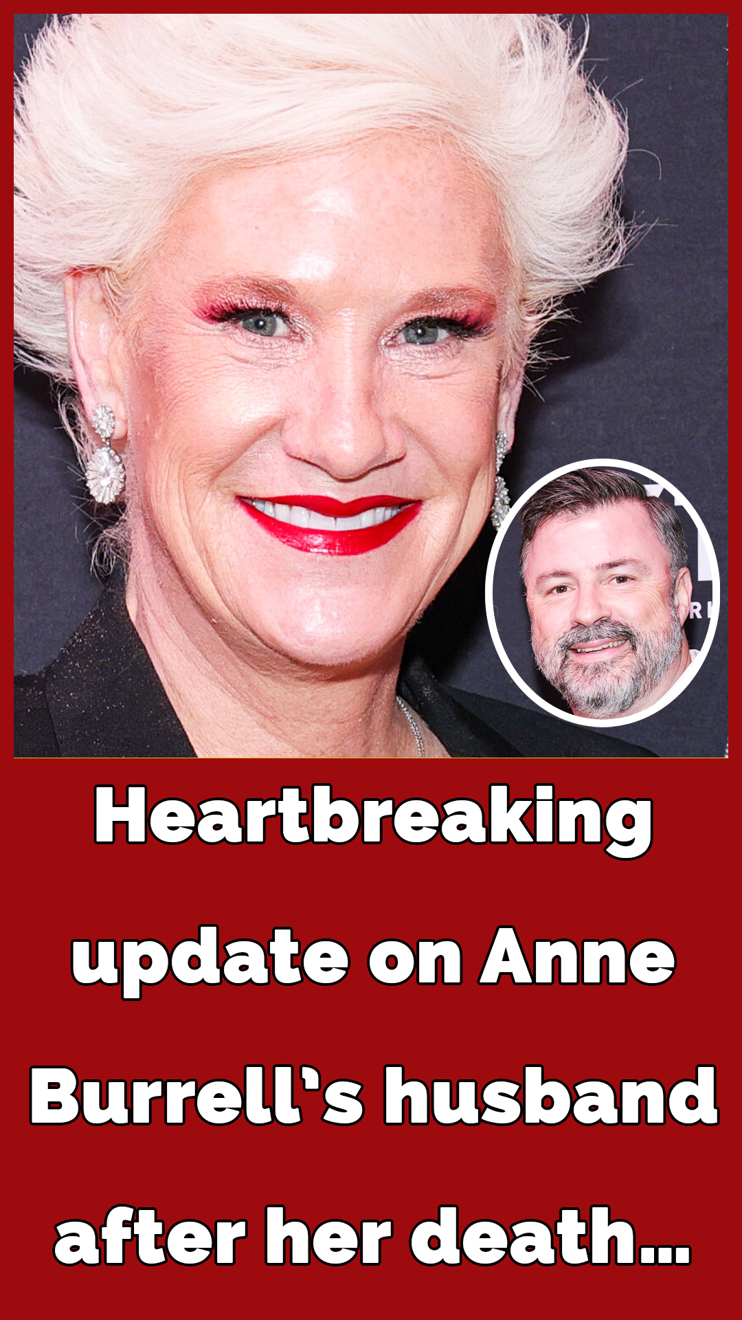 Anne Burrell was found by husband after suspected cardiac arrest