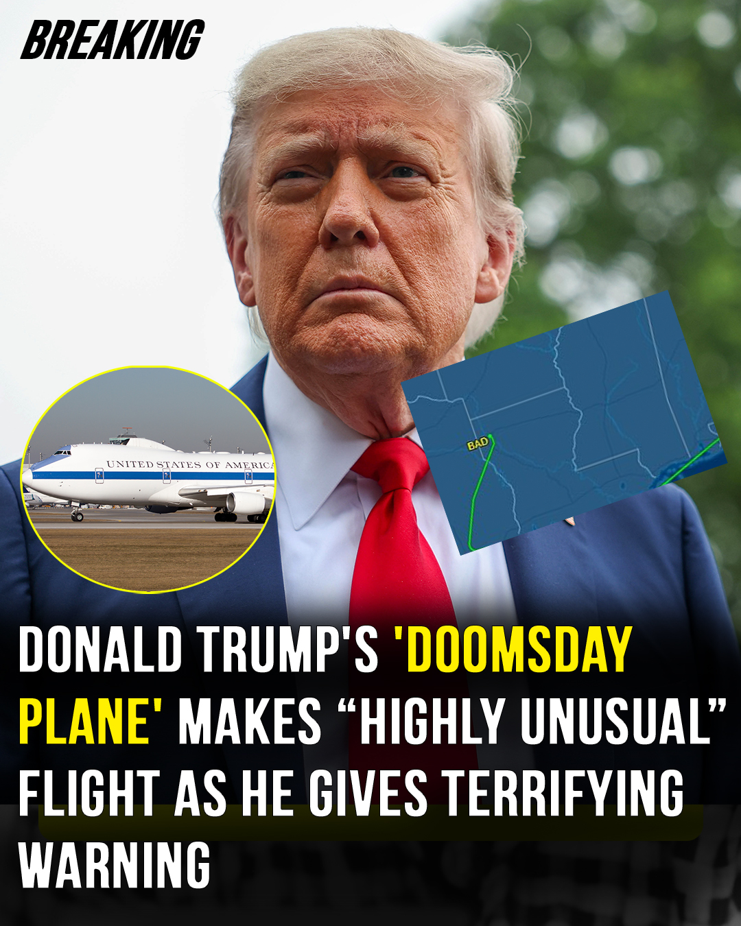 Trump’s ‘Doomsday plane’ makes suspicious flight amidst stark warning to Iran