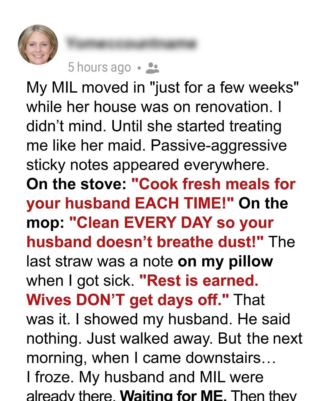 My MIL Started Sticking Passive-Aggressive Notes for Me All Over the House While She Was ‘Temporarily’ Living With Us