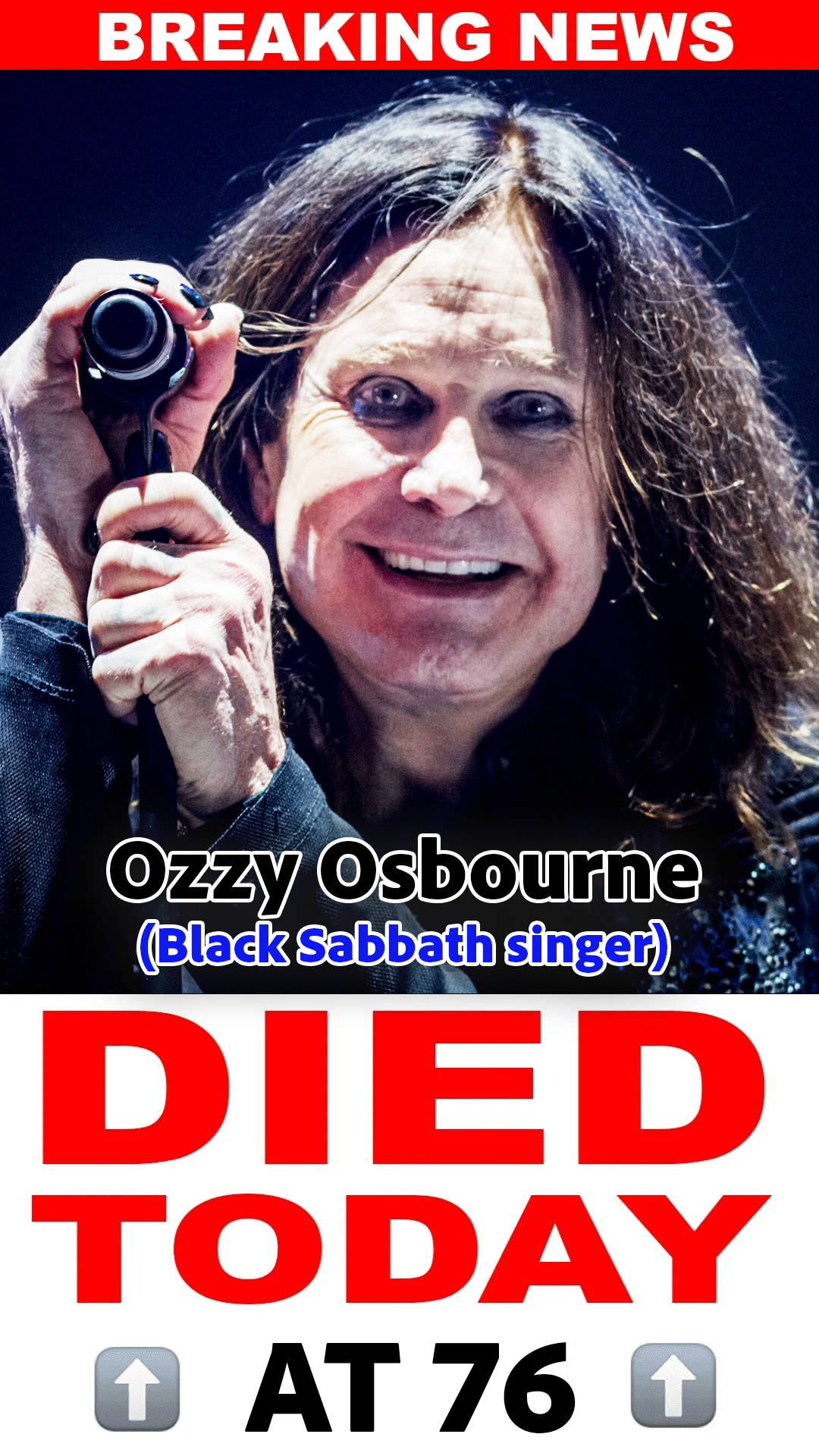 Ozzy Osbourne, Black Sabbath singer and godfather of heavy metal, dead at 76